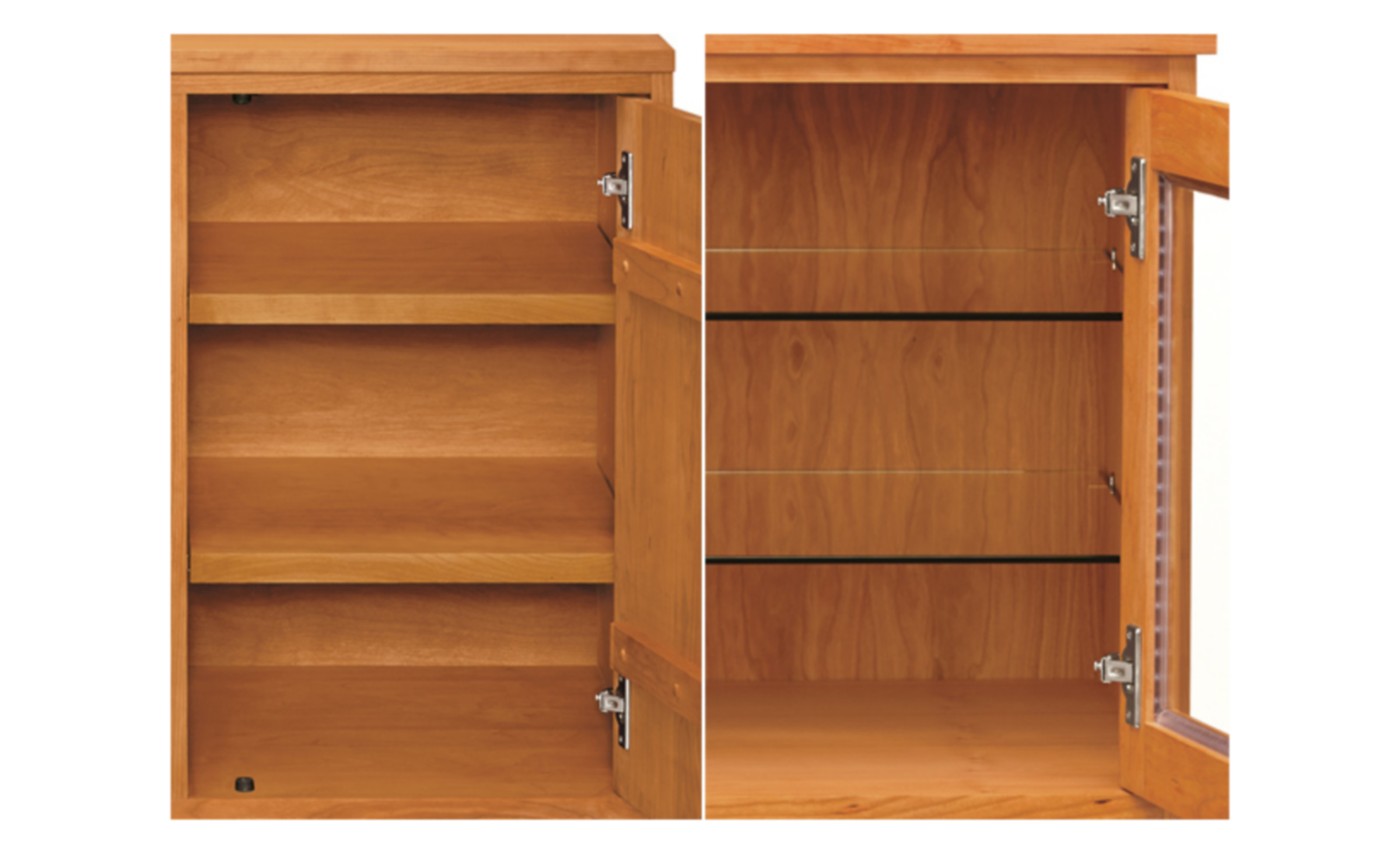 Detail of Linear Modular Custom Cabinet Shelf Option.