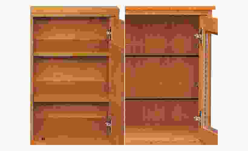 Detail of Linear Modular Custom Cabinet Shelf Option.