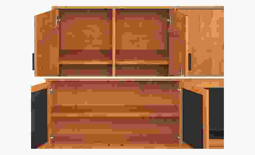 Detail of Linear Modular Custom Cabinet Door Divider.