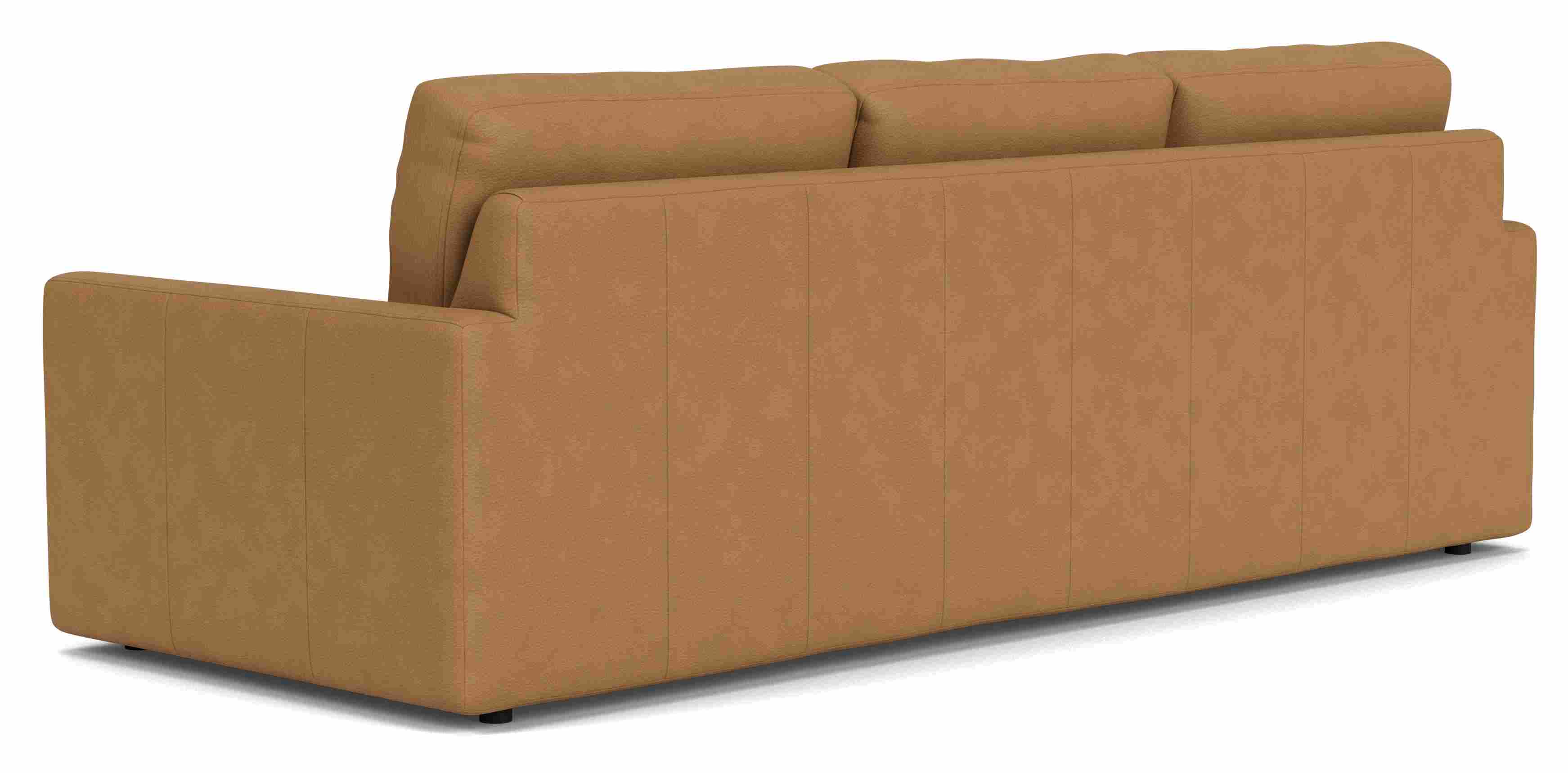 Back view of Linger 91" Sofa in Leather