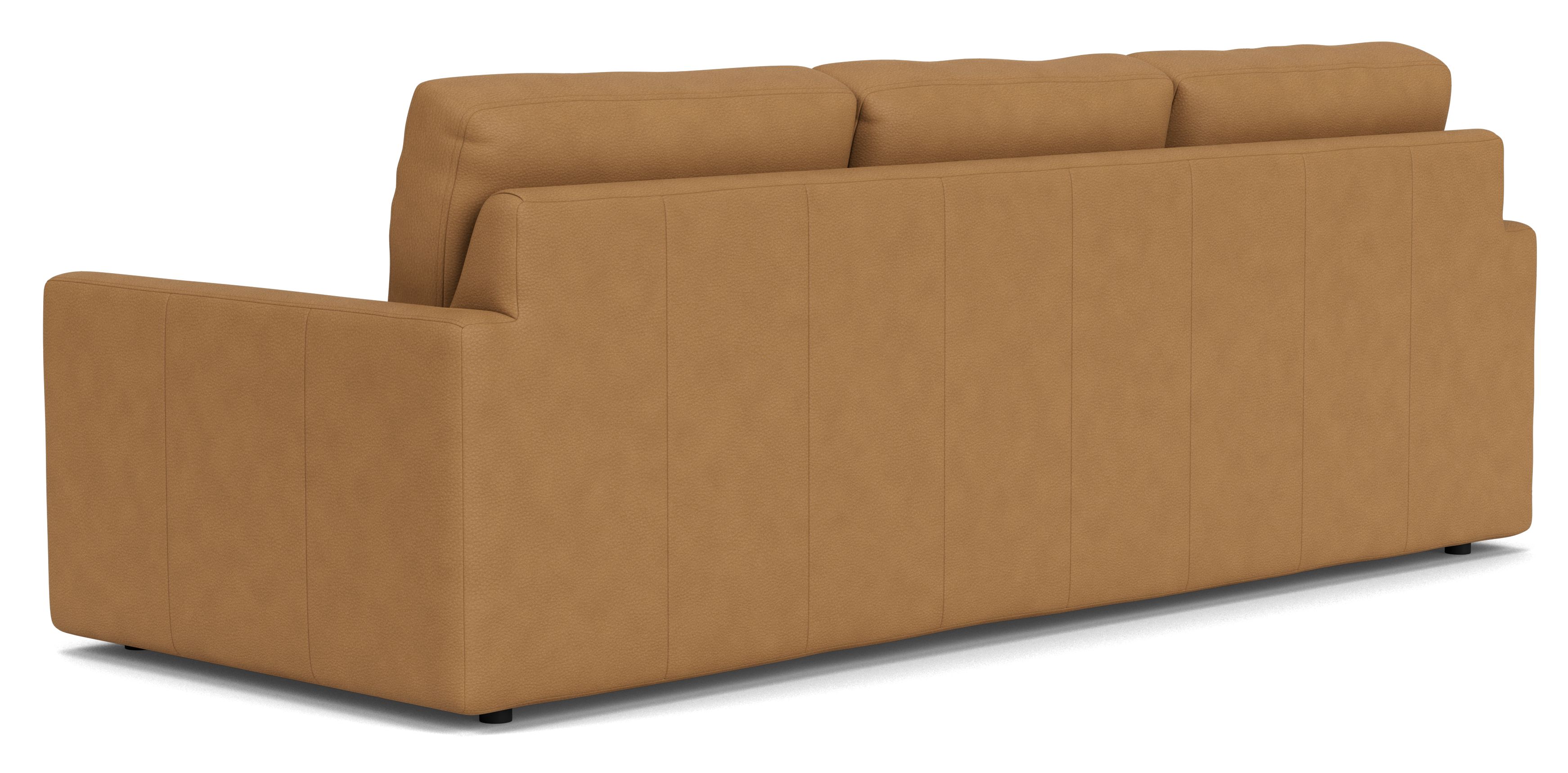 Back view of Linger 91" Sofa in Leather