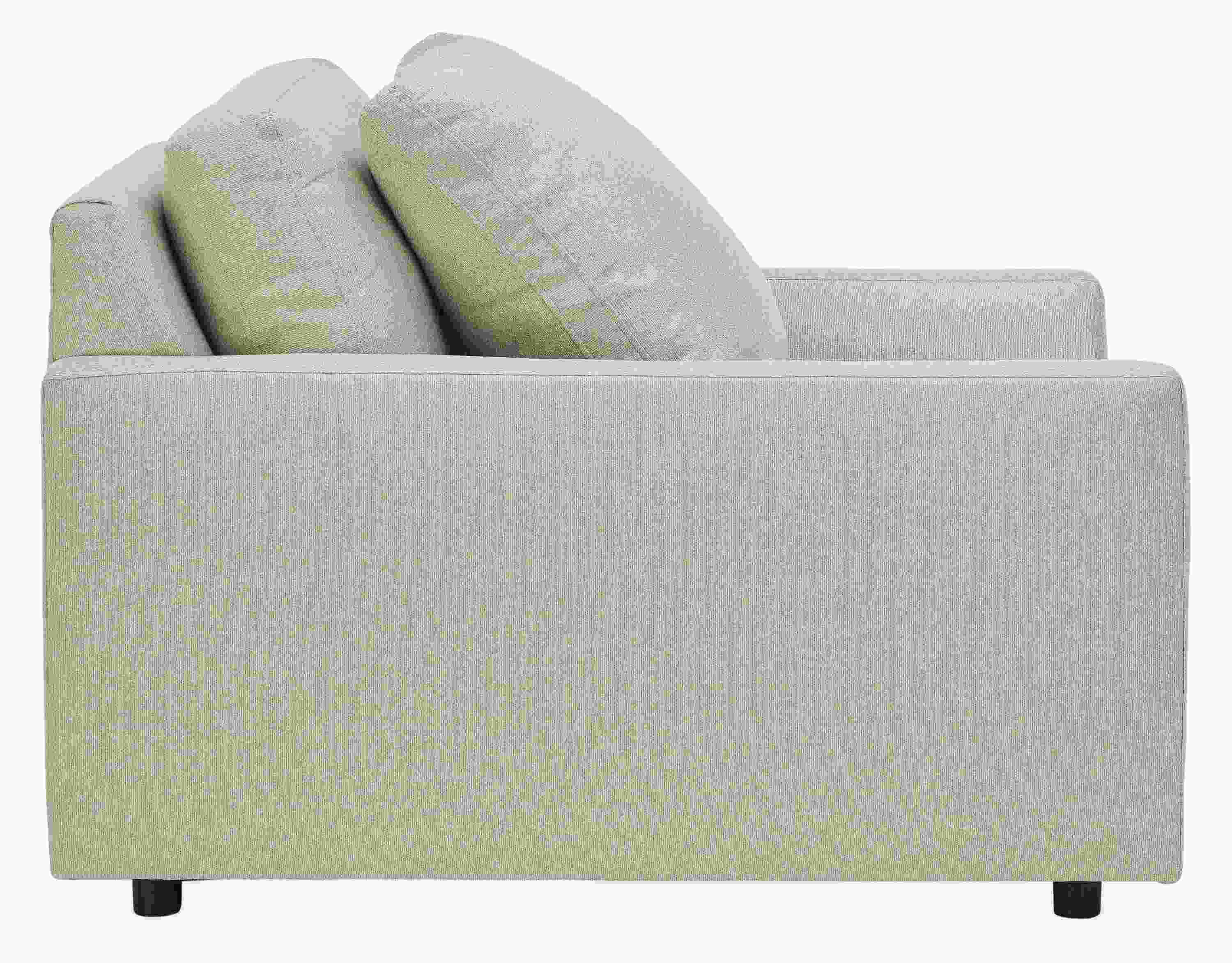 Side view of Linger Deep Chair in Boyer Oatmeal.