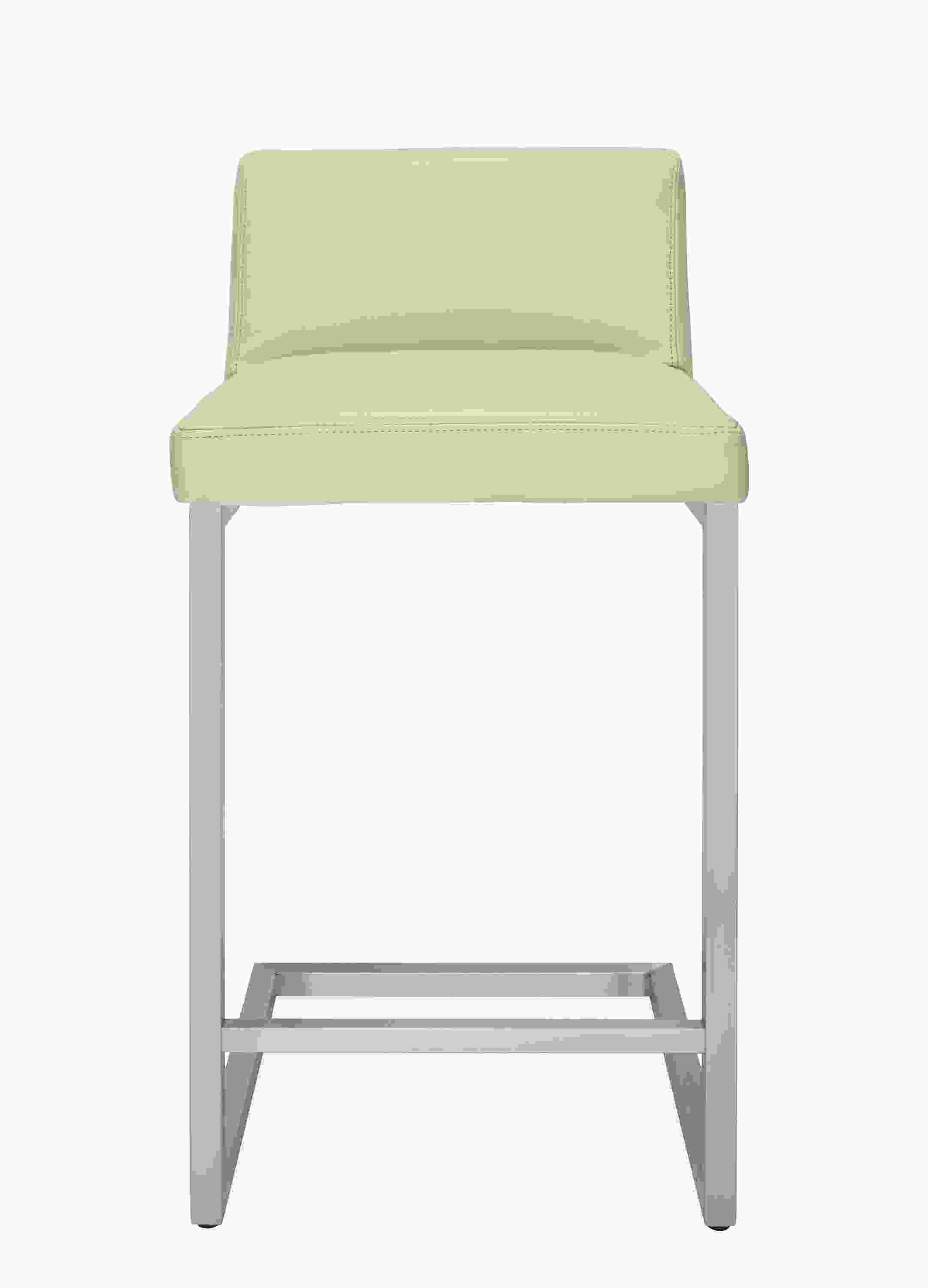 Front view of Lira Counter Stool in Urbino Leather.