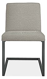 Front view of Lira Side Chair in Declan Fabric.