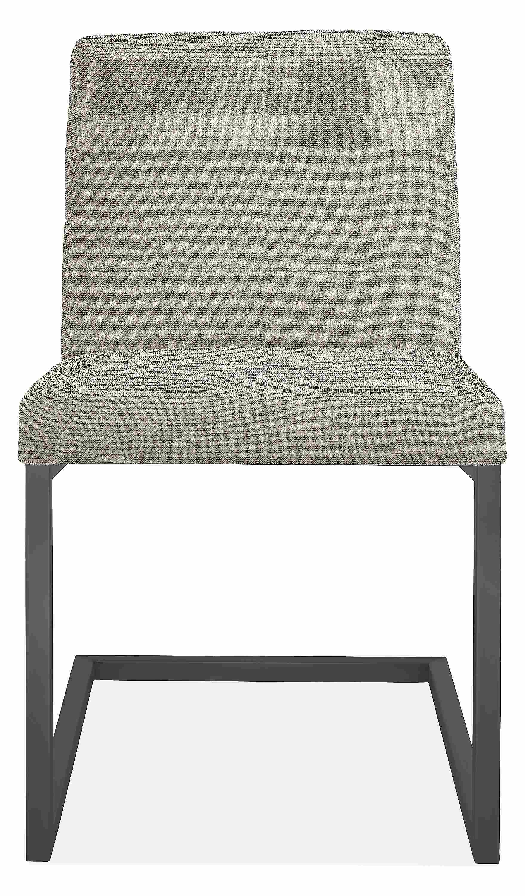 Front view of Lira Side Chair in Declan Fabric.