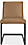 Front view of Lira Side Chair in Urbino Leather.