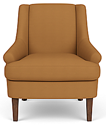 front view of Louise Chair in Urbino Camel.