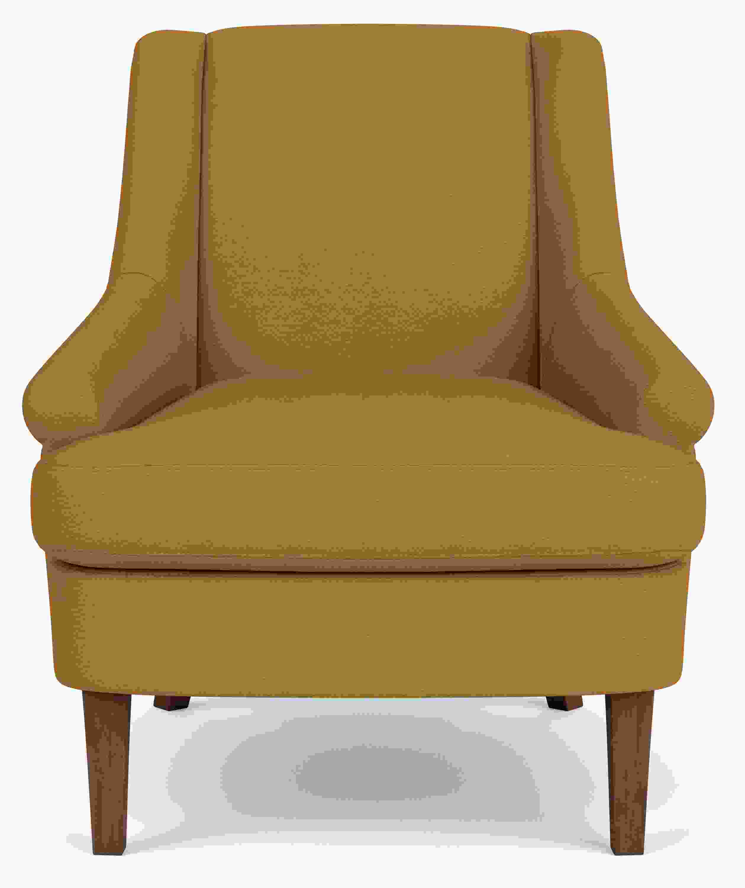 front view of Louise Chair in Urbino Camel.
