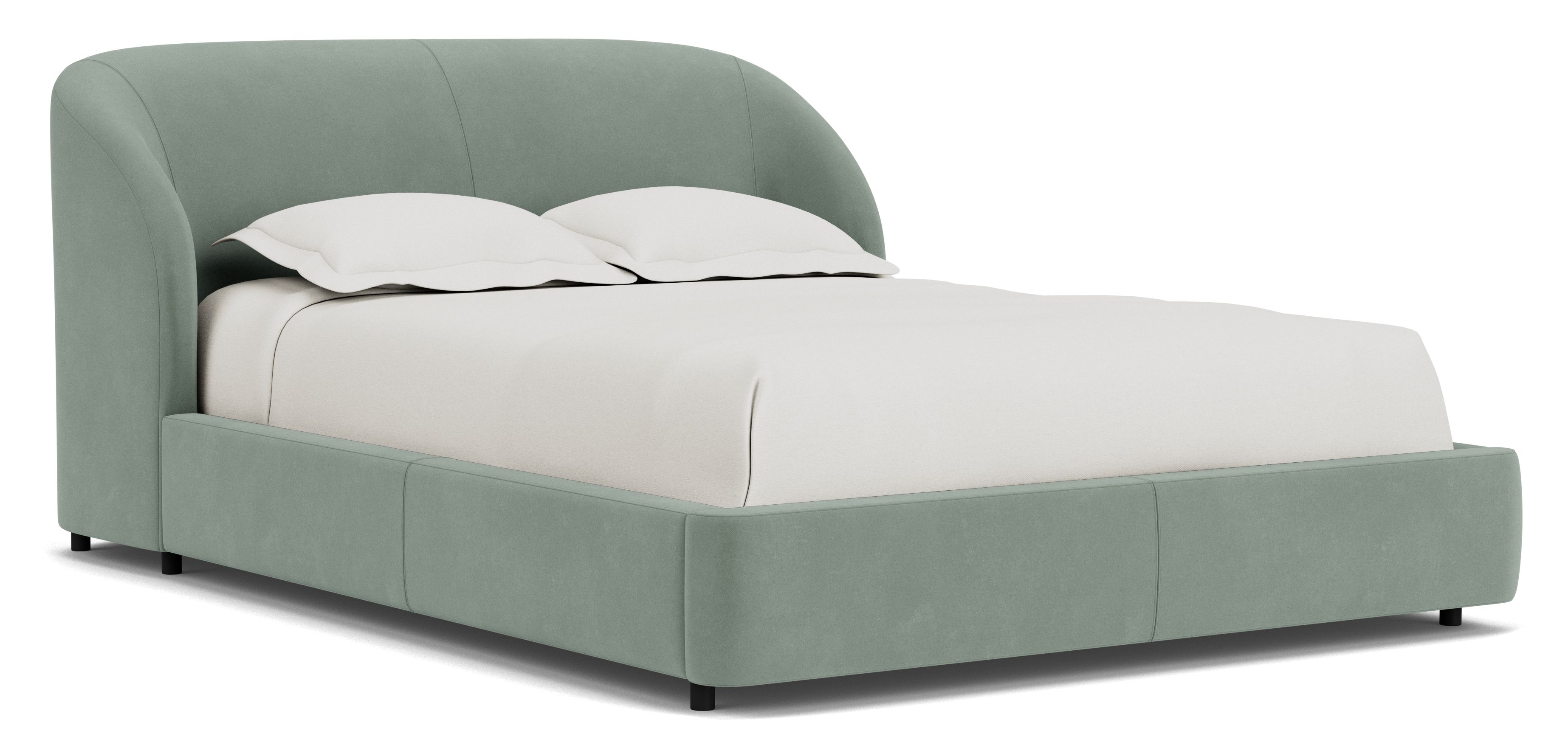 Loxley Queen bed in View Cloud fabric.