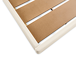 Top view of frame on Loxley queen bed in Tepic White.