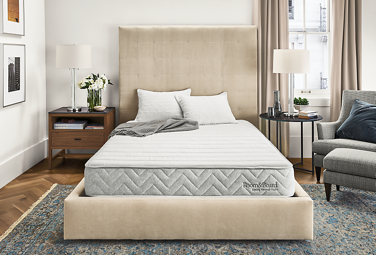 Detail of Luxury mattress in Luxury bedroom setting.