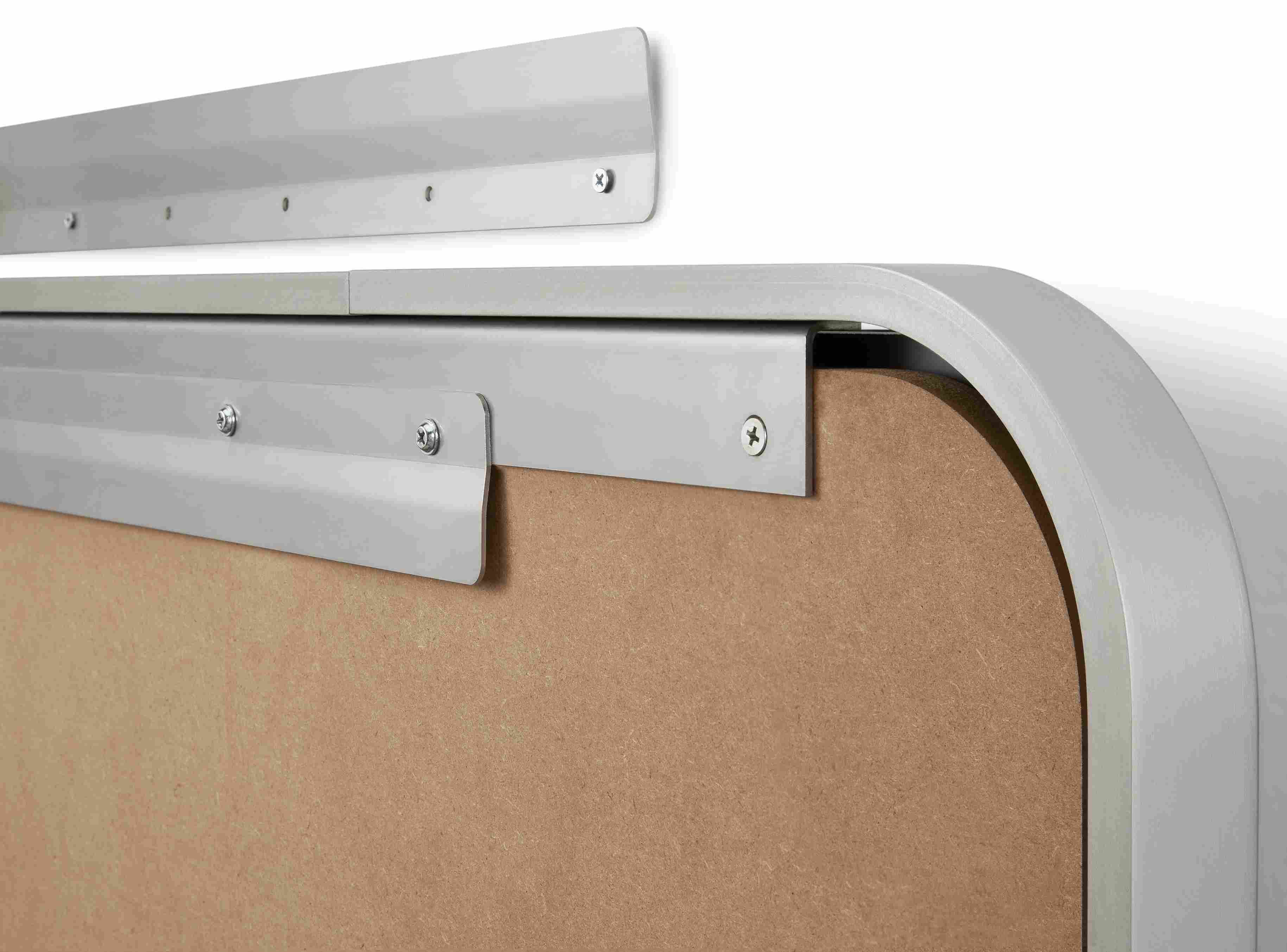 Detail of back of Lyndale wall mirror showing attachment bracket.