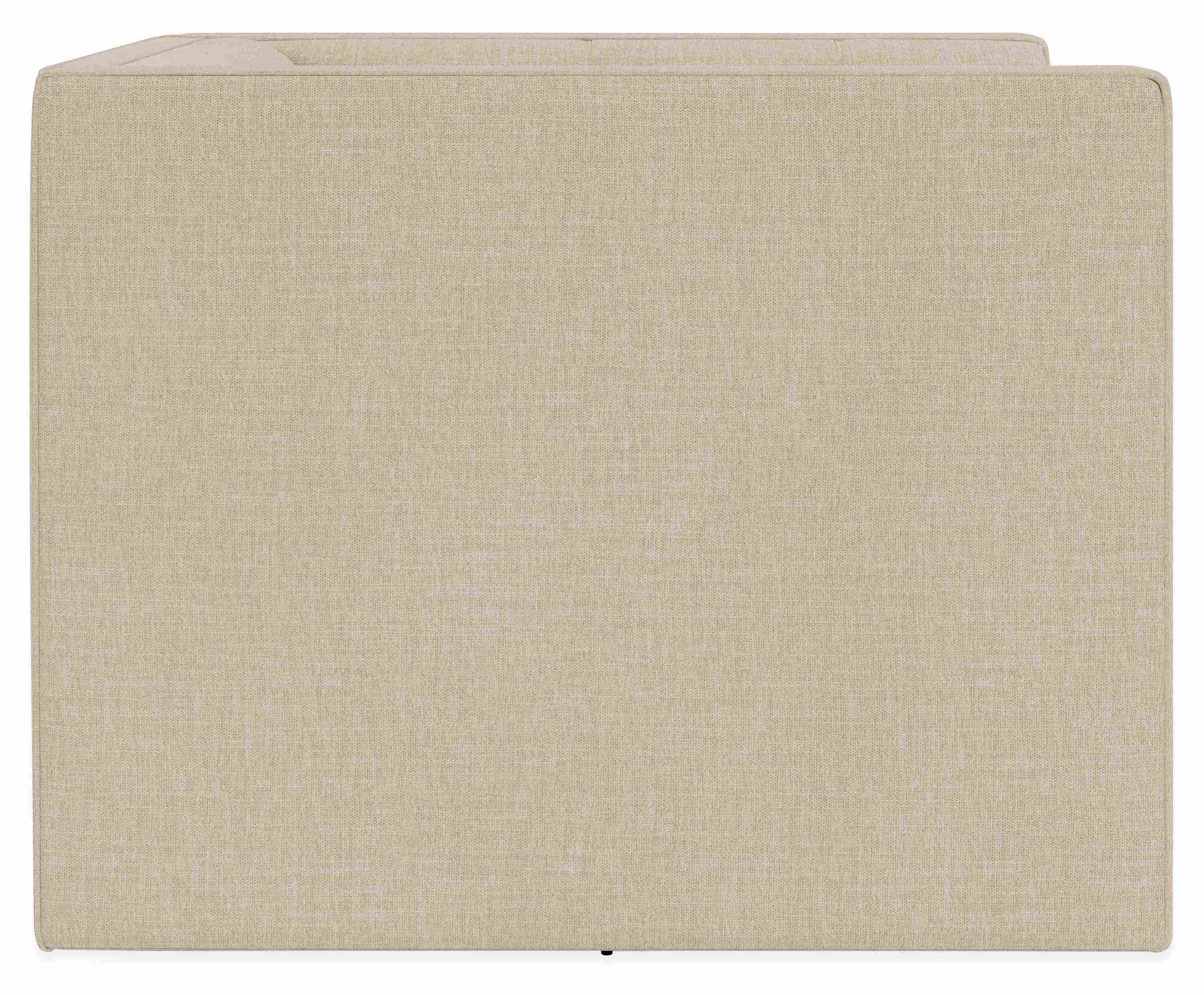 side view of Macalester Swivel Chair 34 in Mori Oatmeal.