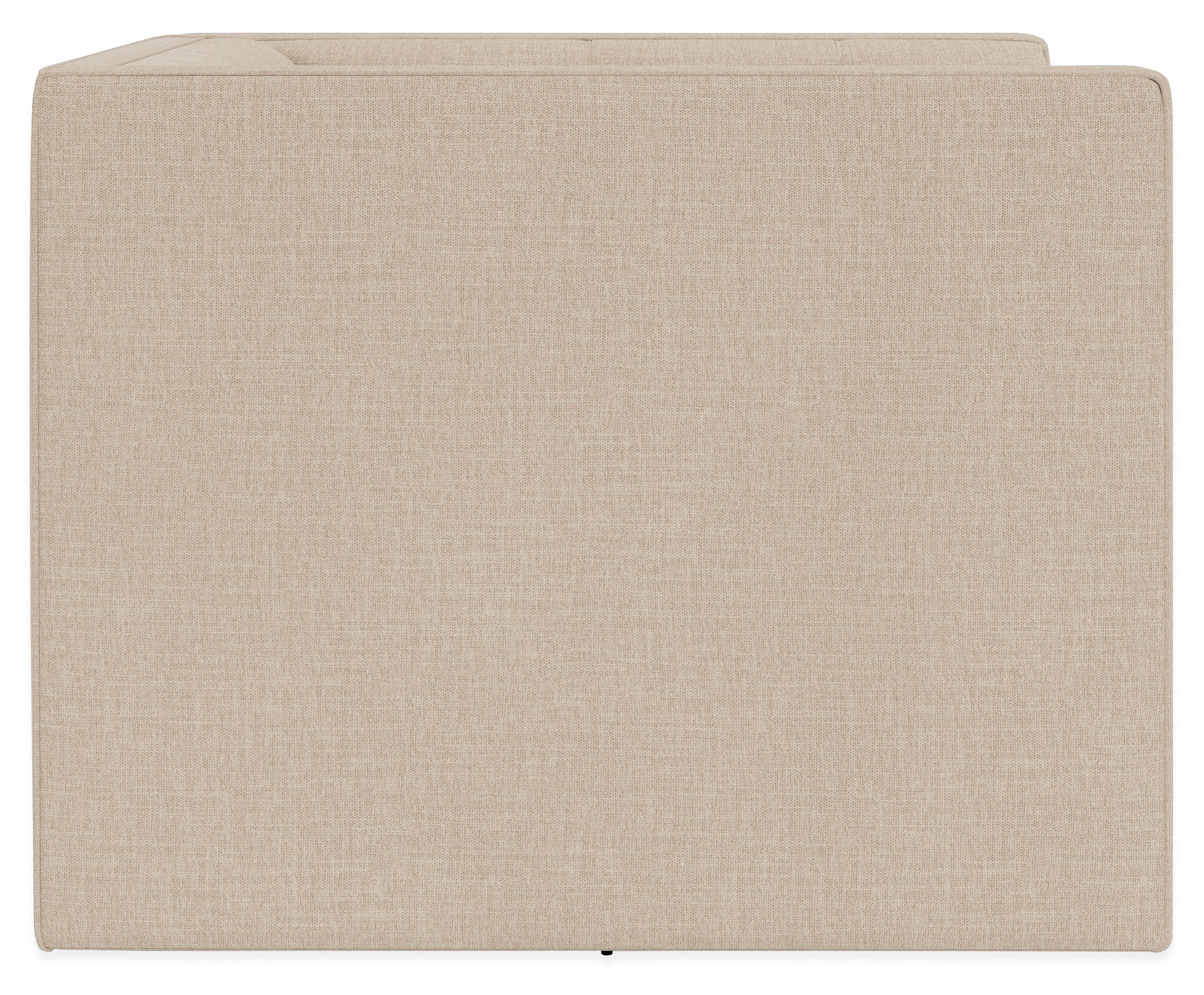 side view of Macalester Swivel Chair 34 in Mori Oatmeal.