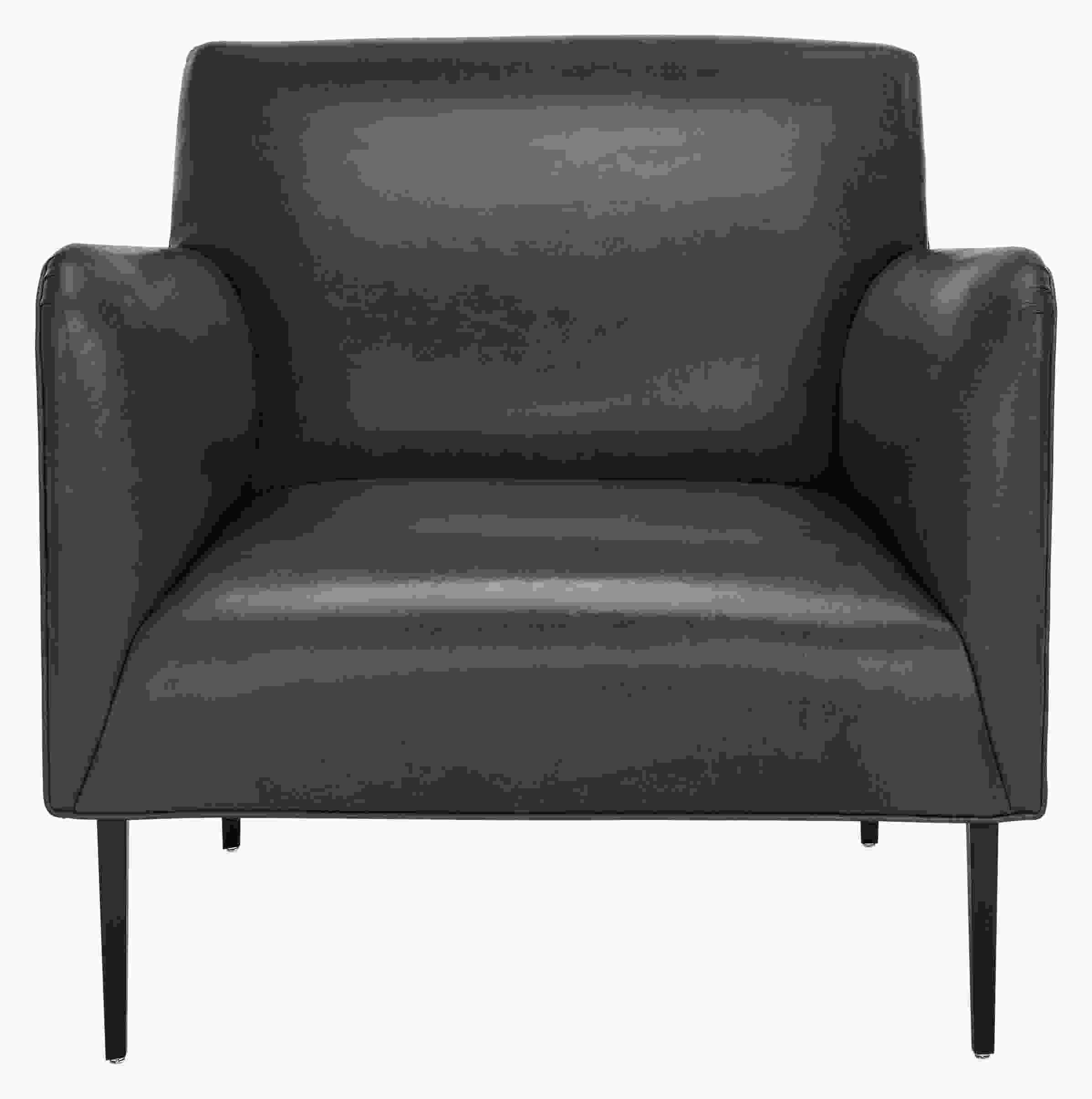 Front view of Matteo Chair in Vento Leather.