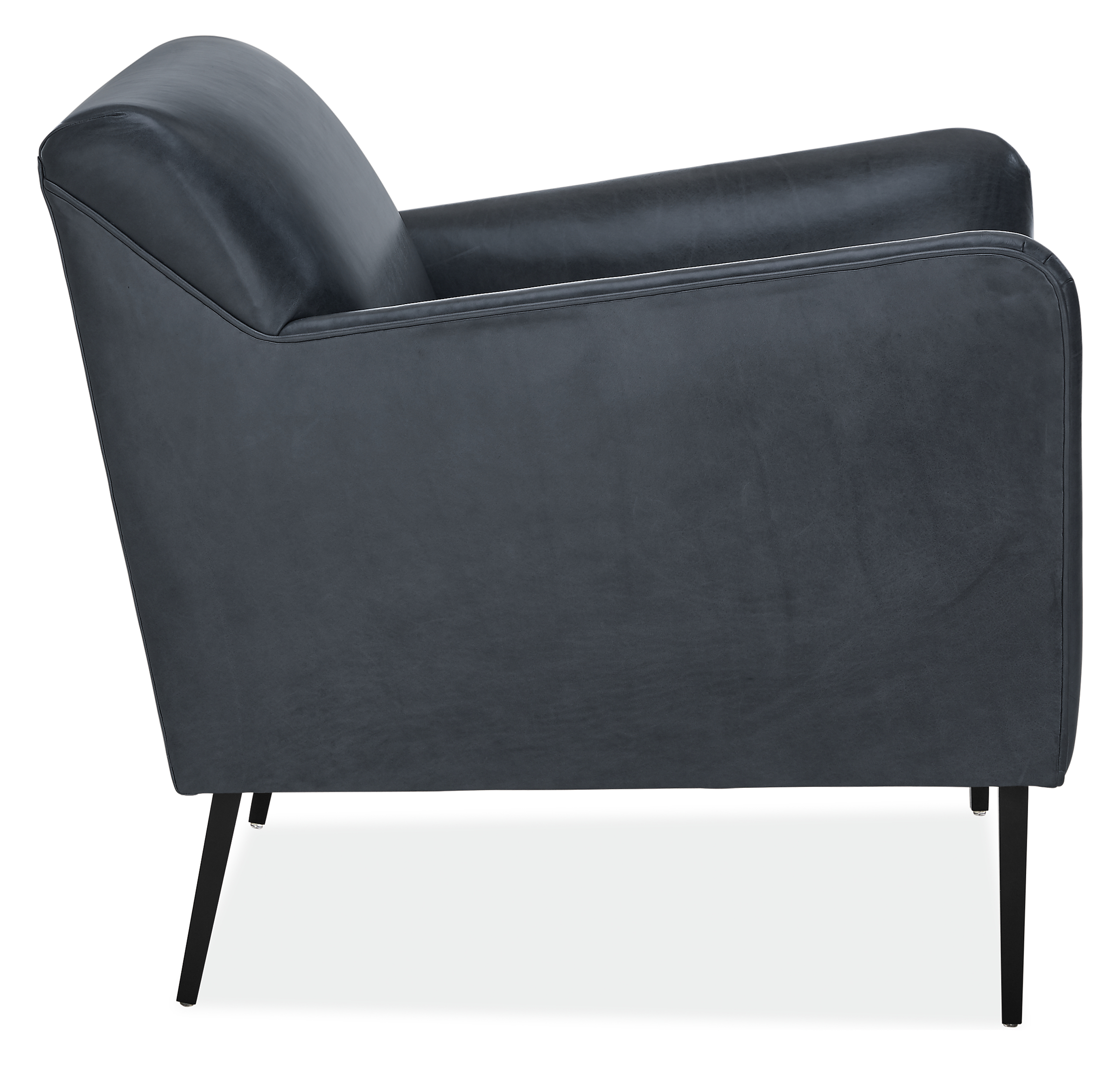 Side view of Matteo Chair in Vento Leather.