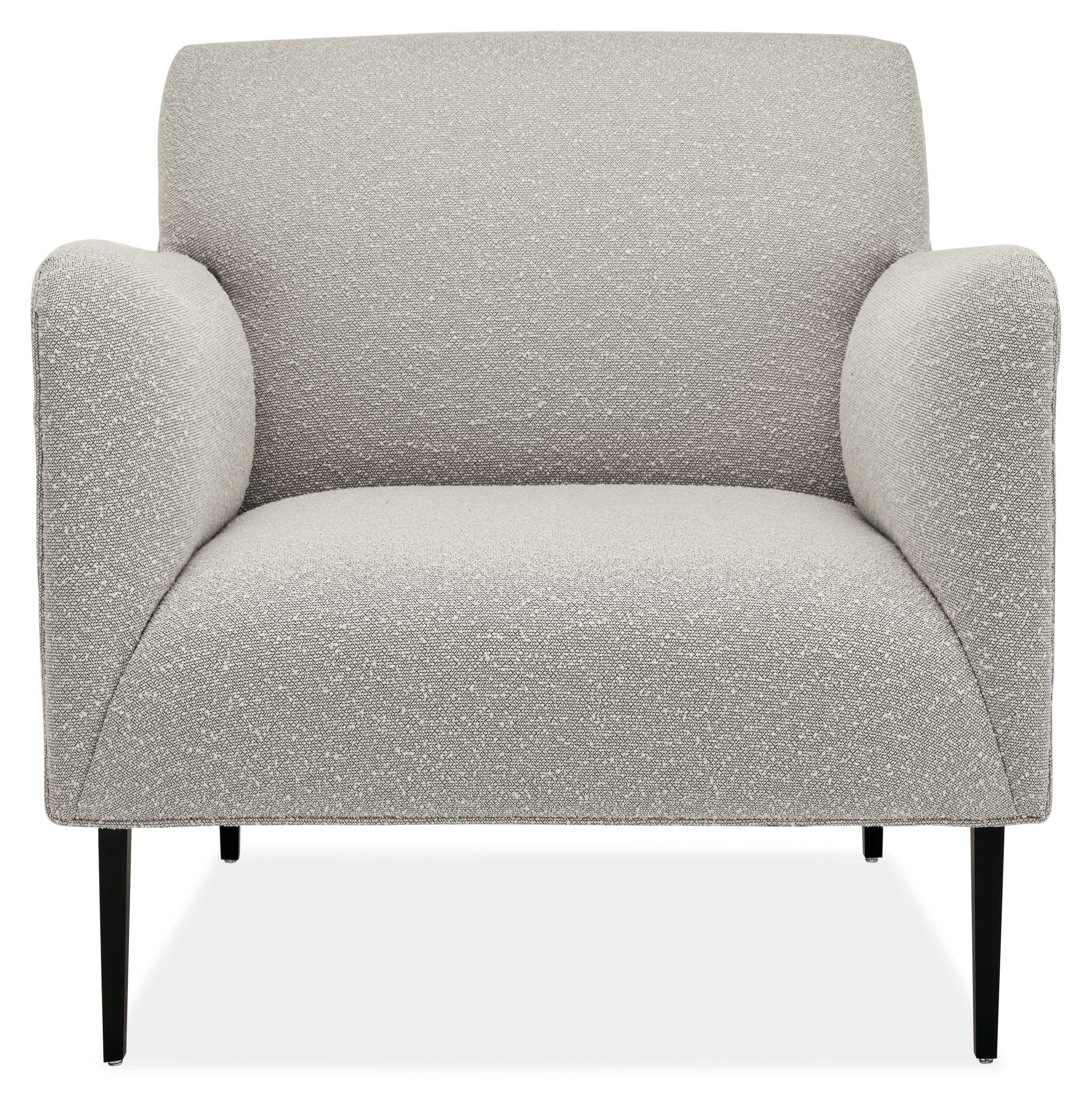 Front view of Matteo Chair in Declan Fabric.
