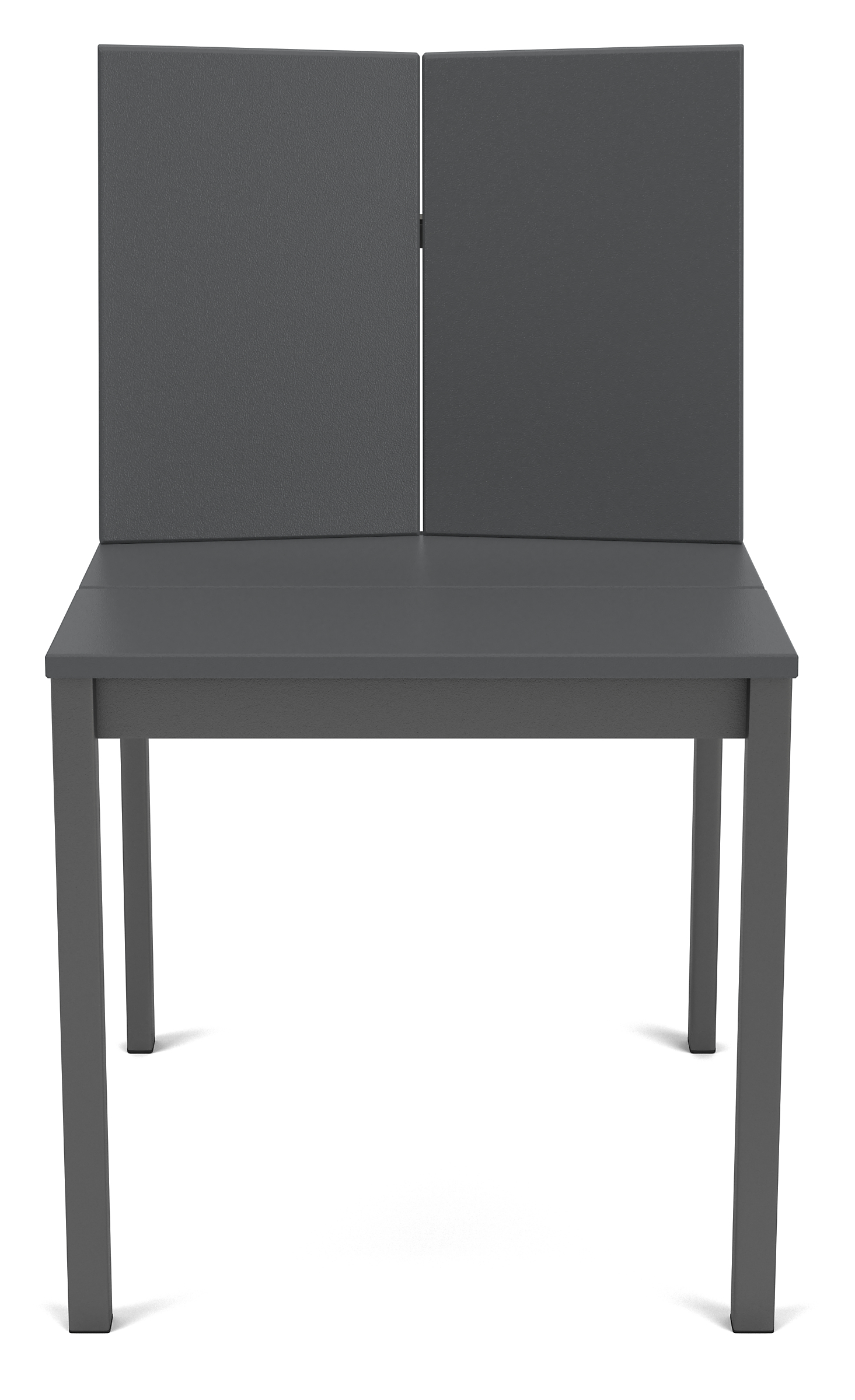 Front view of Mattix Side Chair in Grey HDPE.