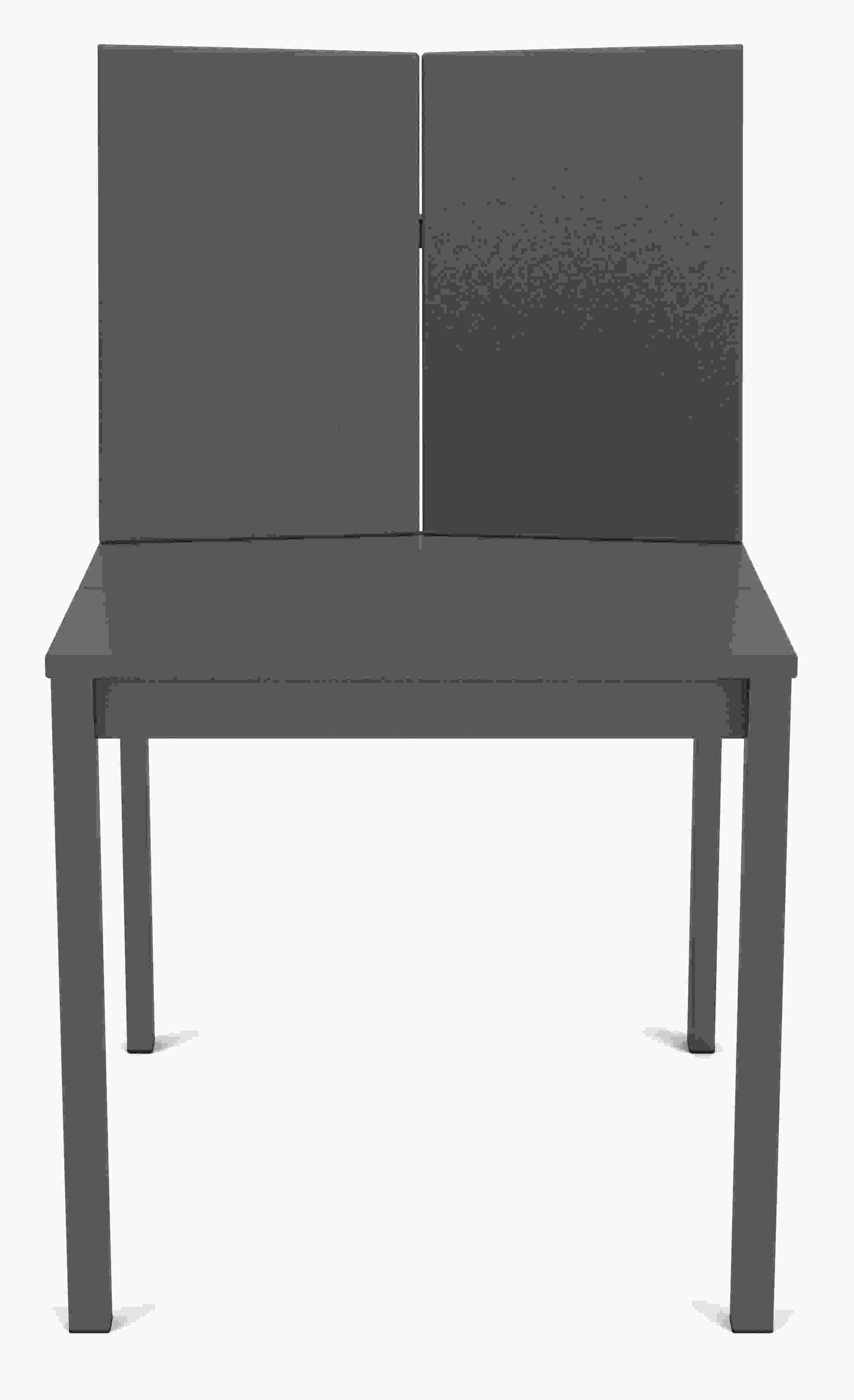 Front view of Mattix Side Chair in Grey HDPE.