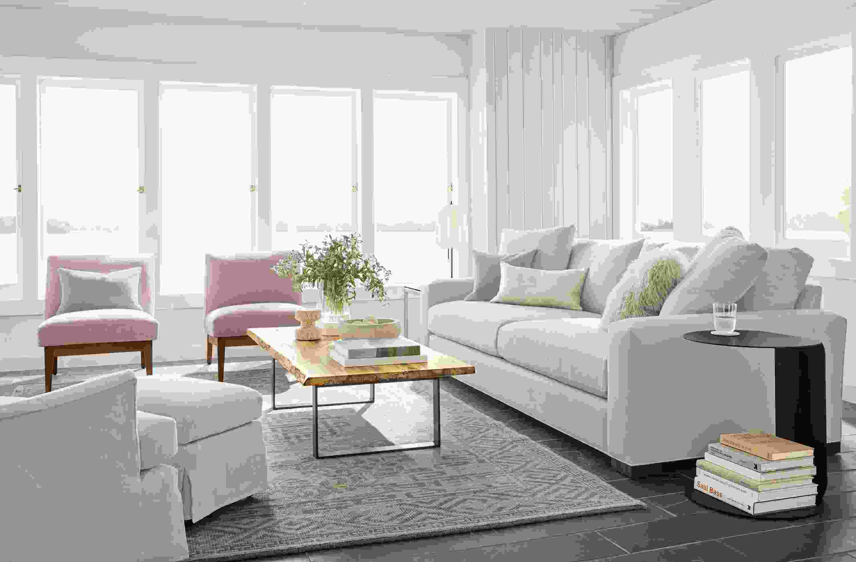 Detail of modern Mayer sofa.