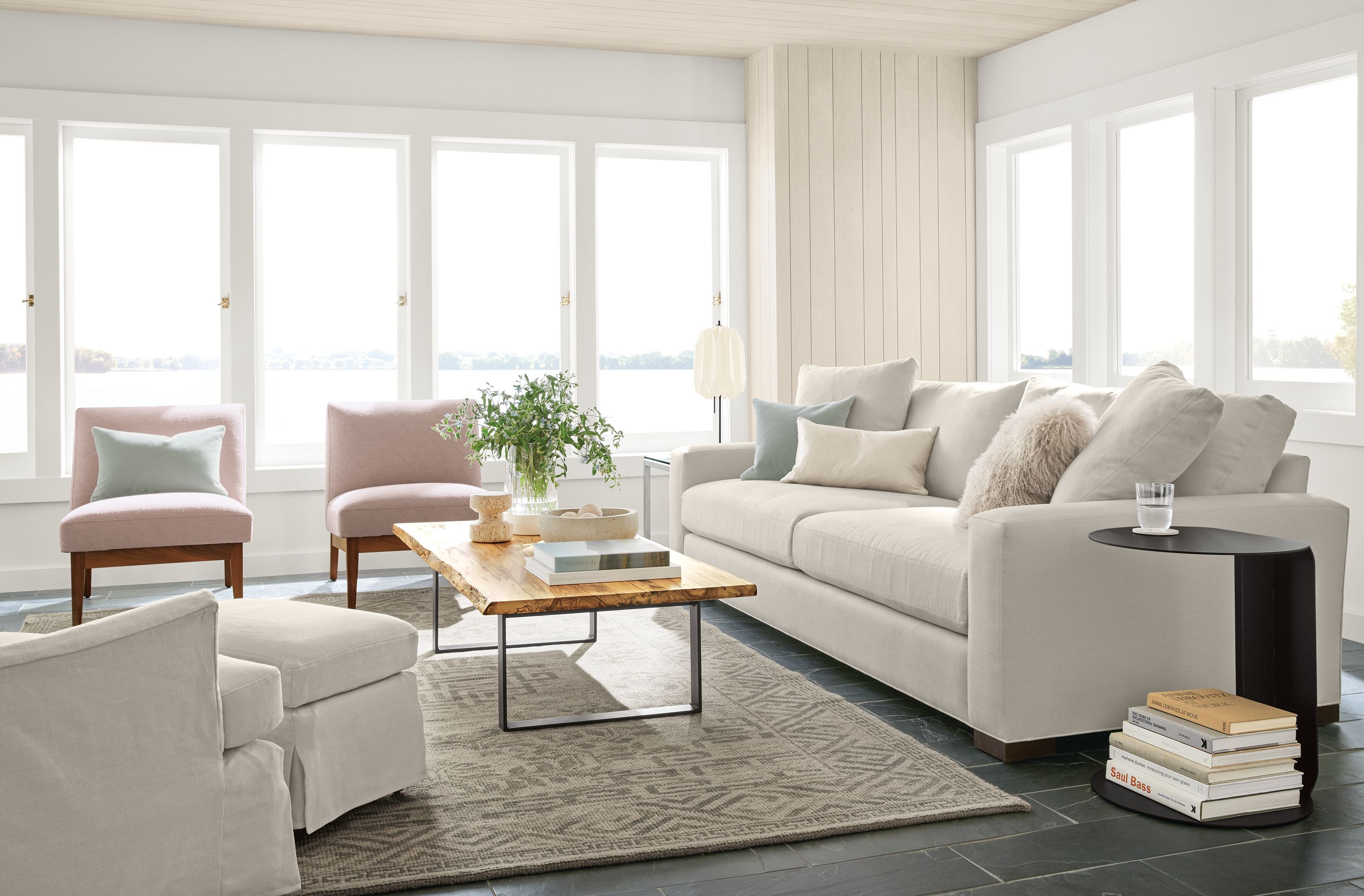 Detail of modern Mayer sofa.