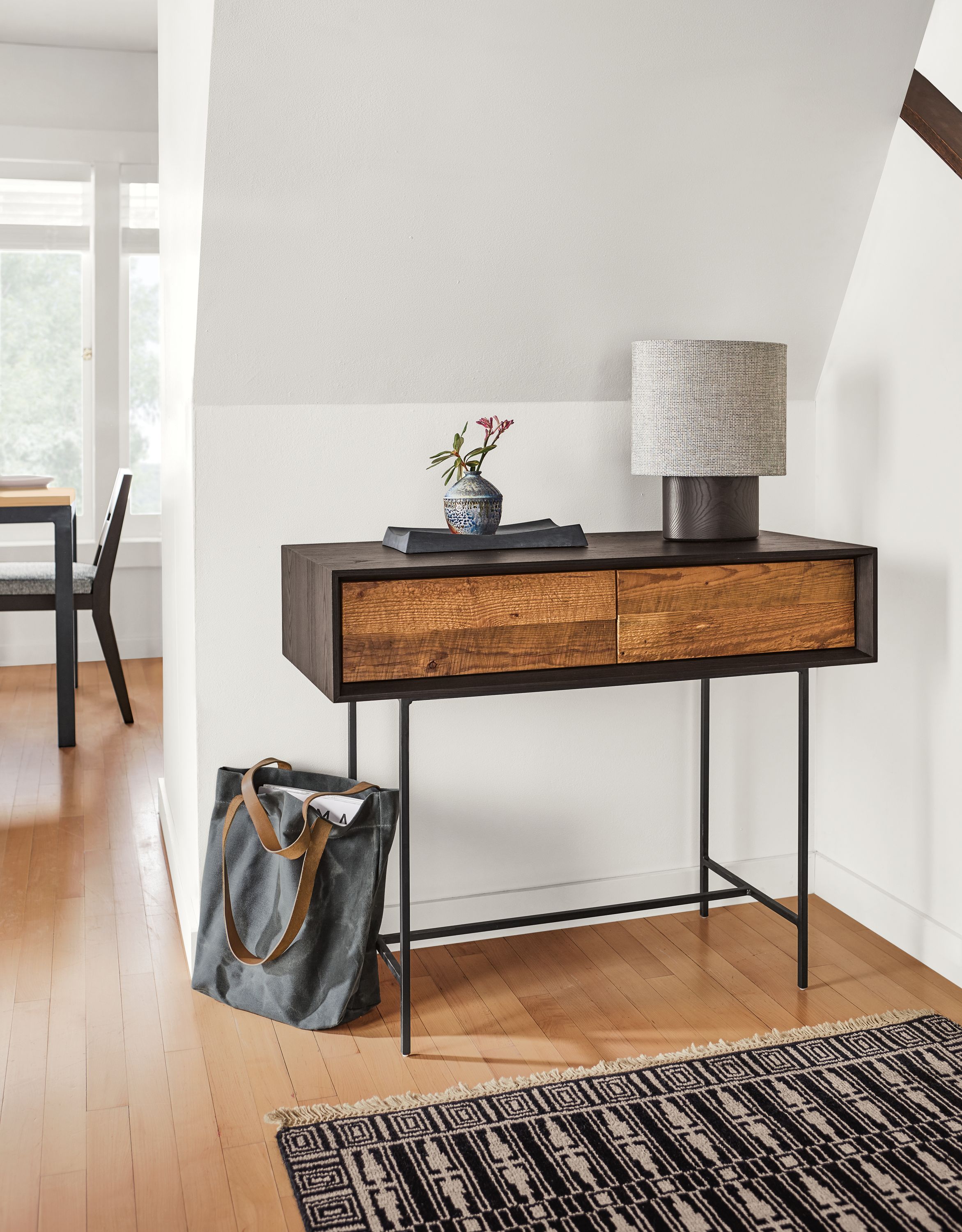 Detail of McKean console table.