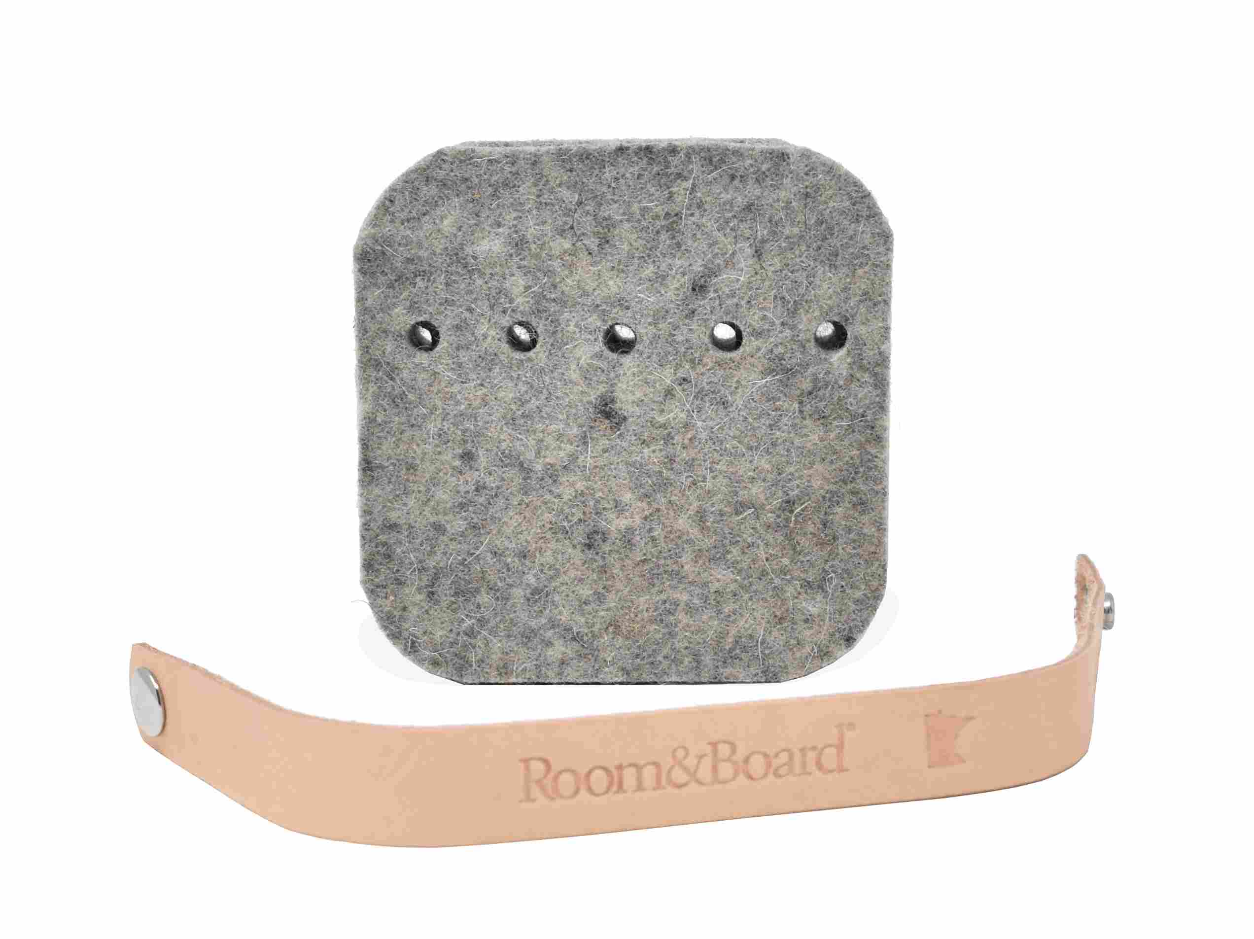 Detail of Merge Coasters - Set of Four in Grey Felt.