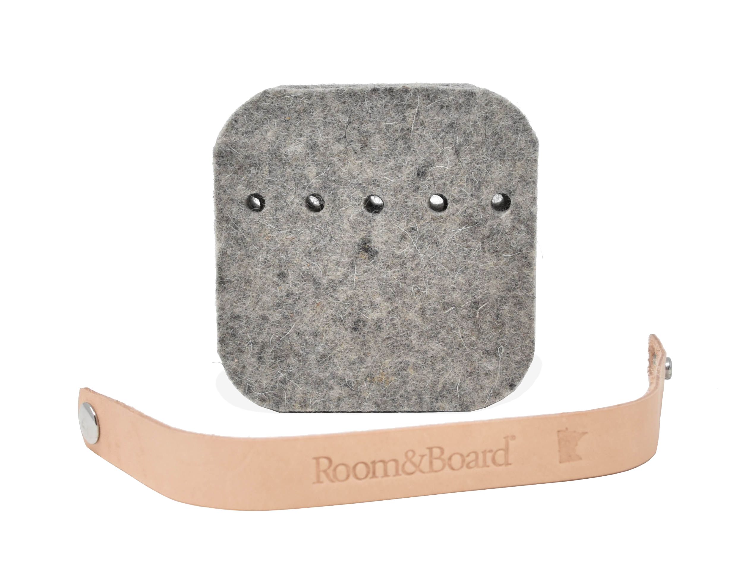 Detail of Merge Coasters - Set of Four in Grey Felt.