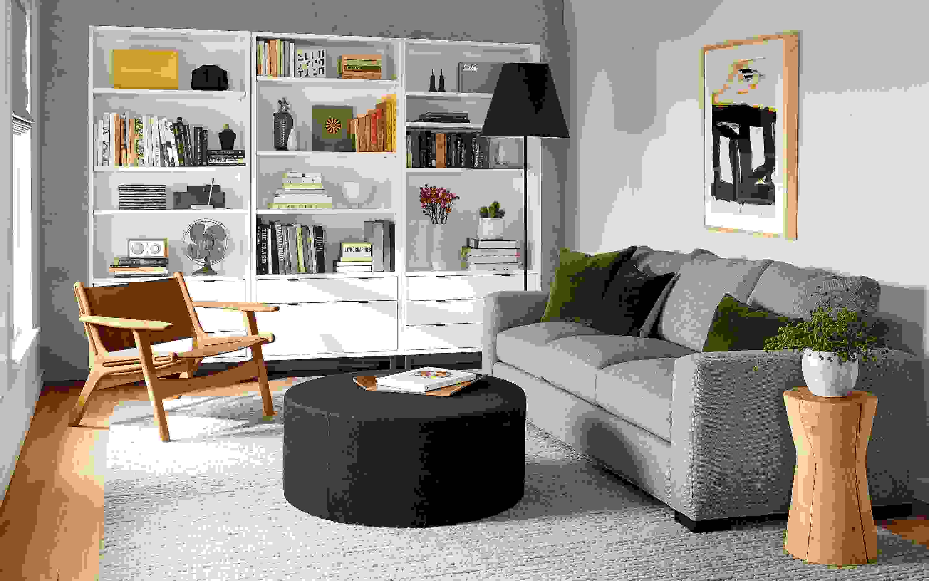 Detail of Metro sofa in Tatum grey.