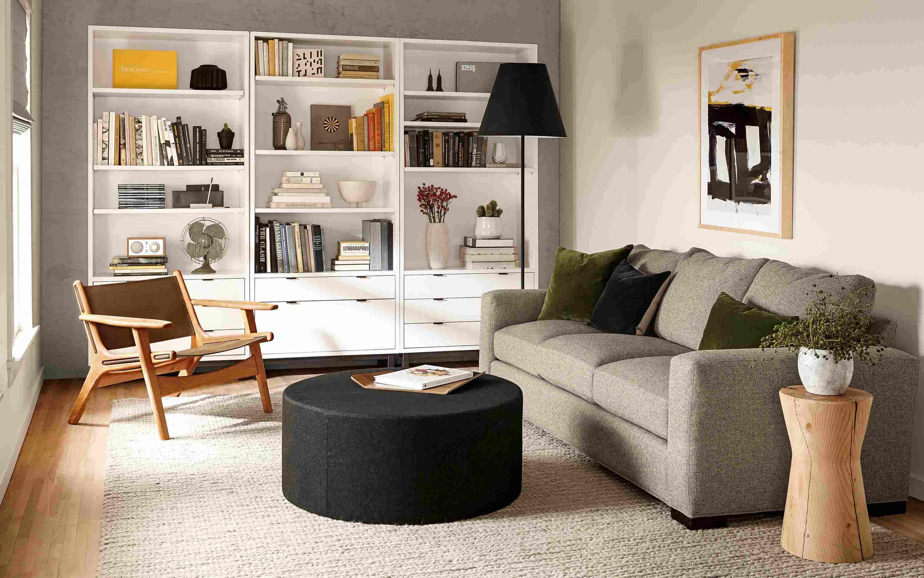 Detail of Metro sofa in Tatum grey.