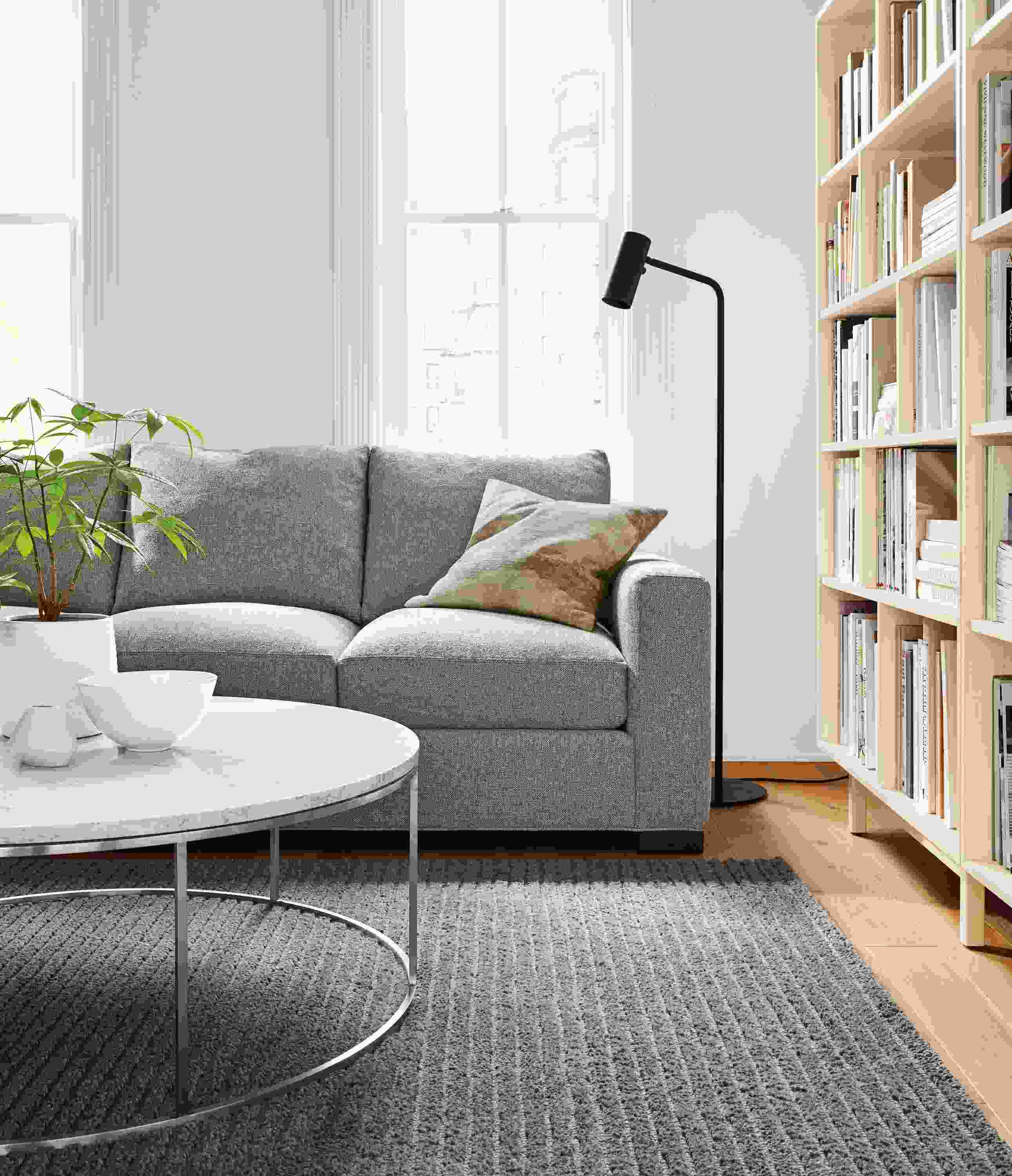 Side detail of Metro sofa.