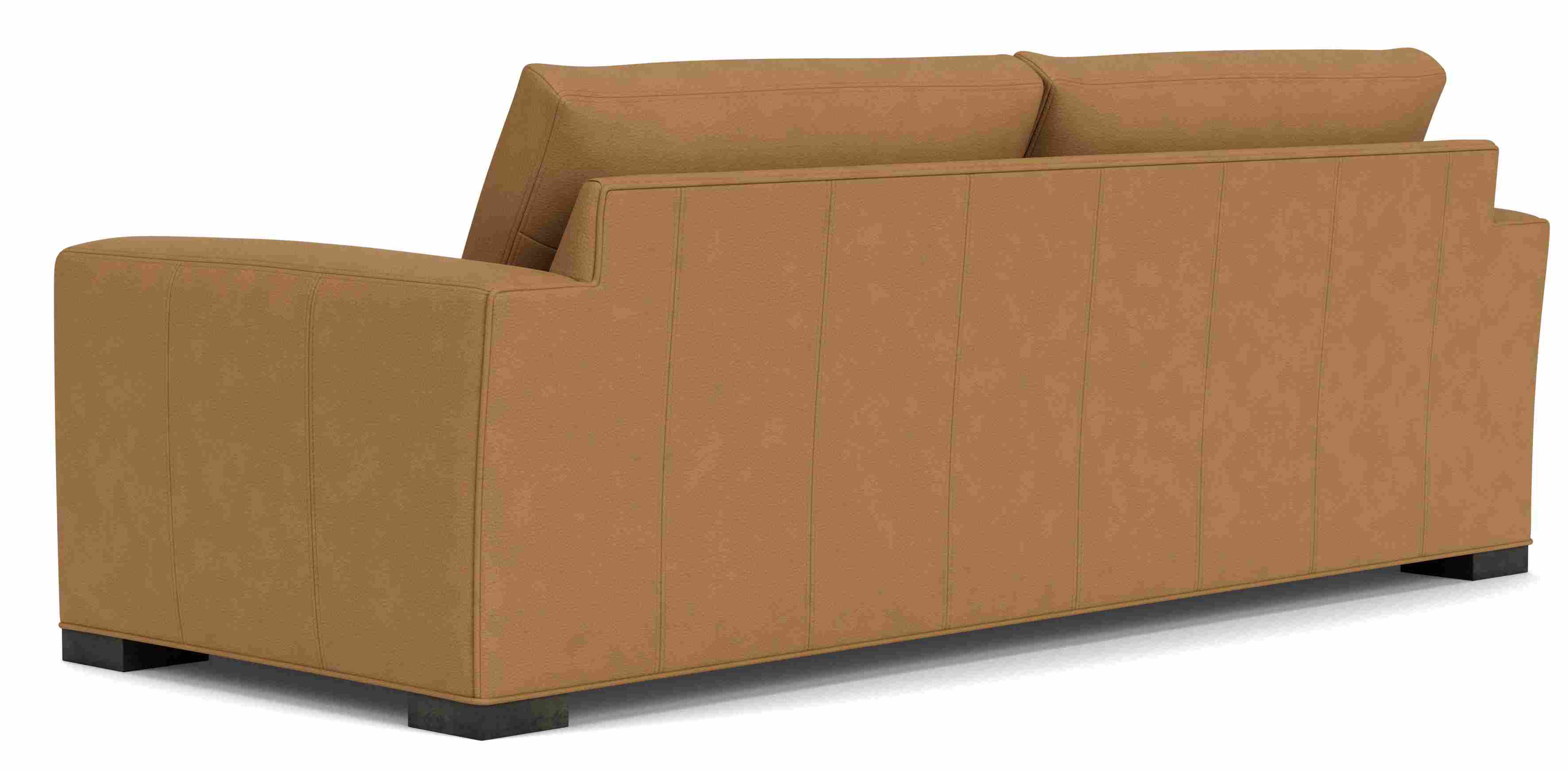 Back view of Metro 88" Two-Cushion Sofa in Leather