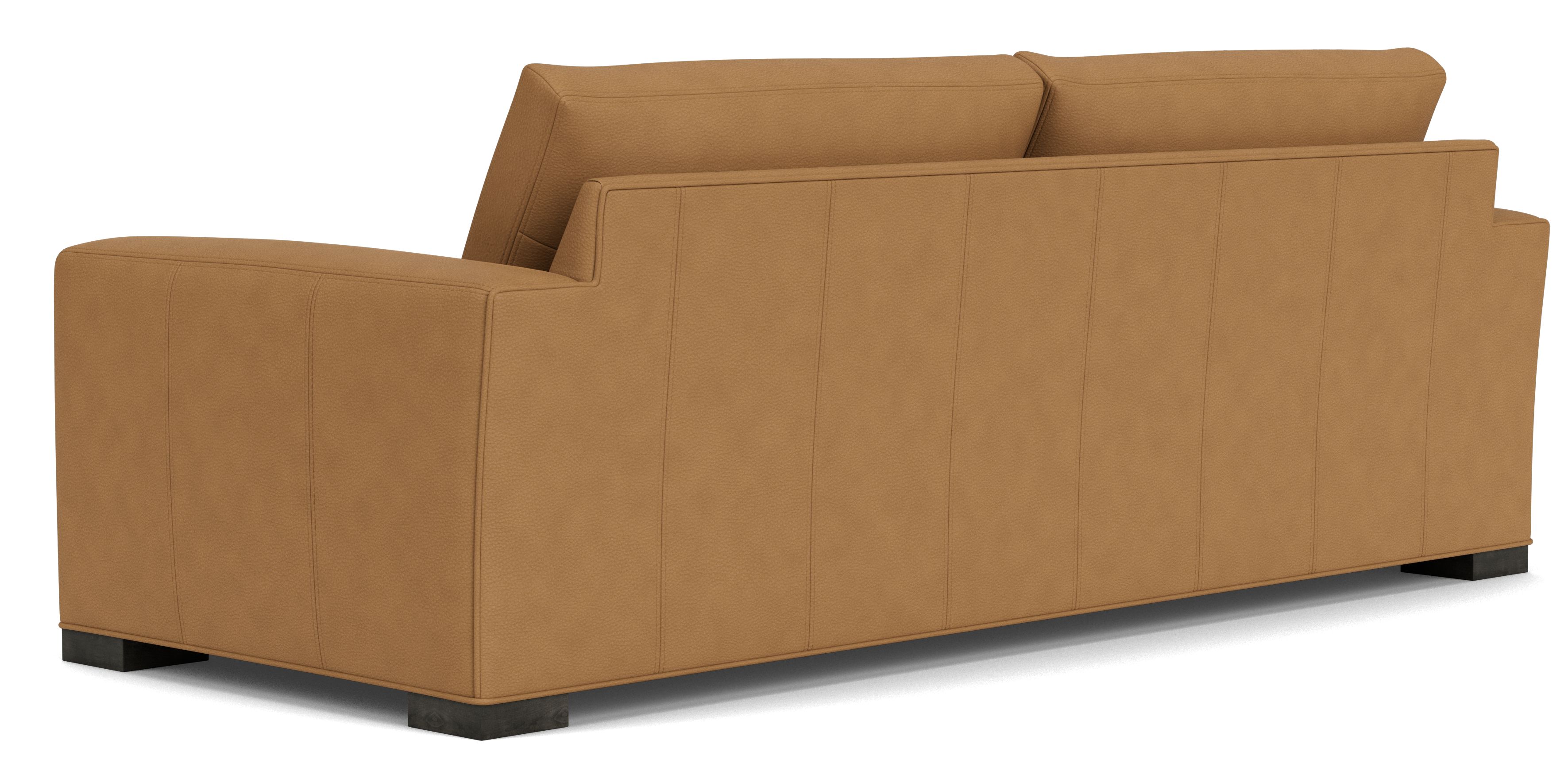 Back view of Metro 88" Two-Cushion Sofa in Leather