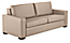 angled view of metro foldout sleeper sofa in urbino stone leather.