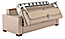 angled view of metro foldout sleeper sofa with mattress partly extended.