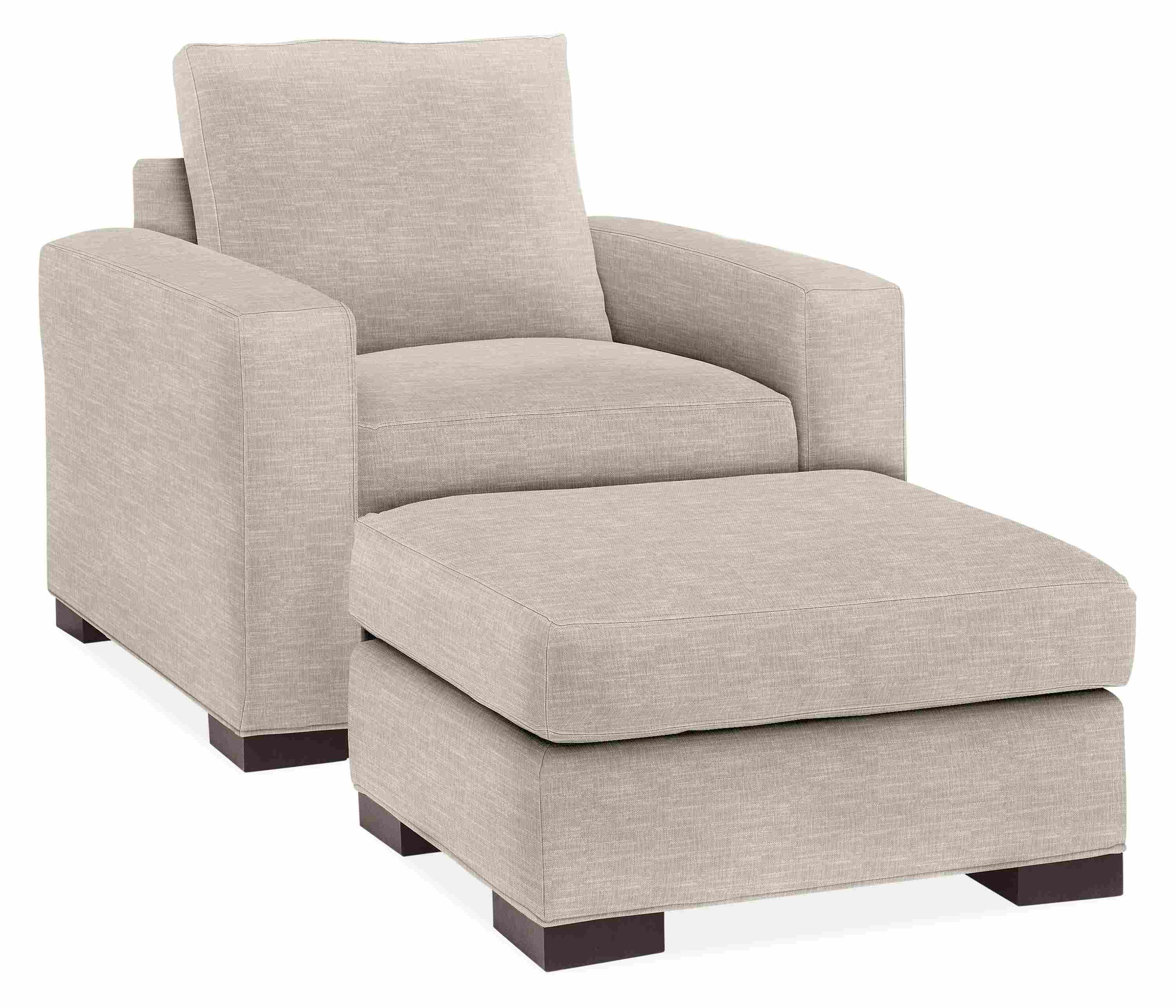 Metro Chair and Ottoman in Destin Linen.