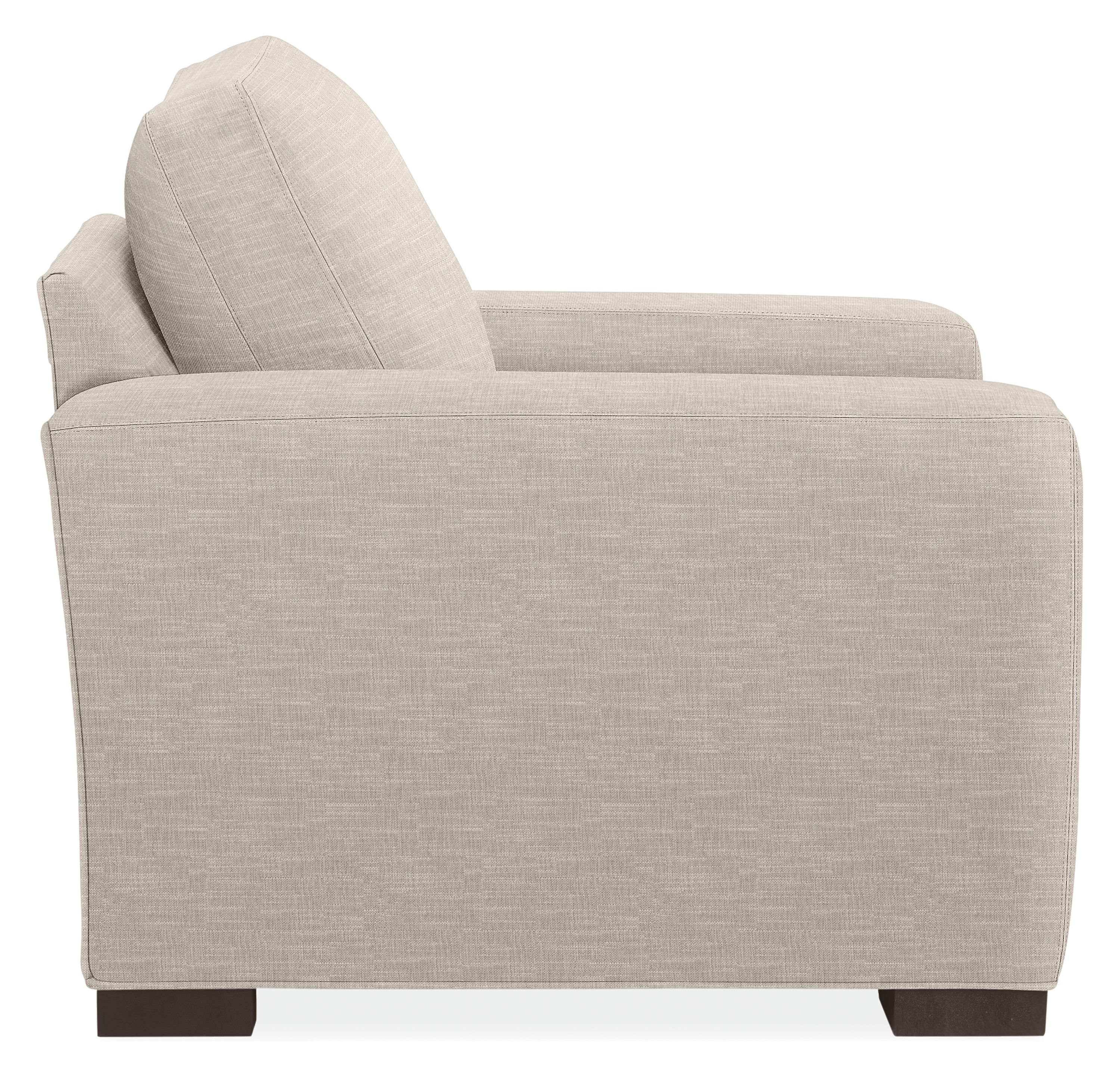 Side view of Metro Chair in Destin Linen.