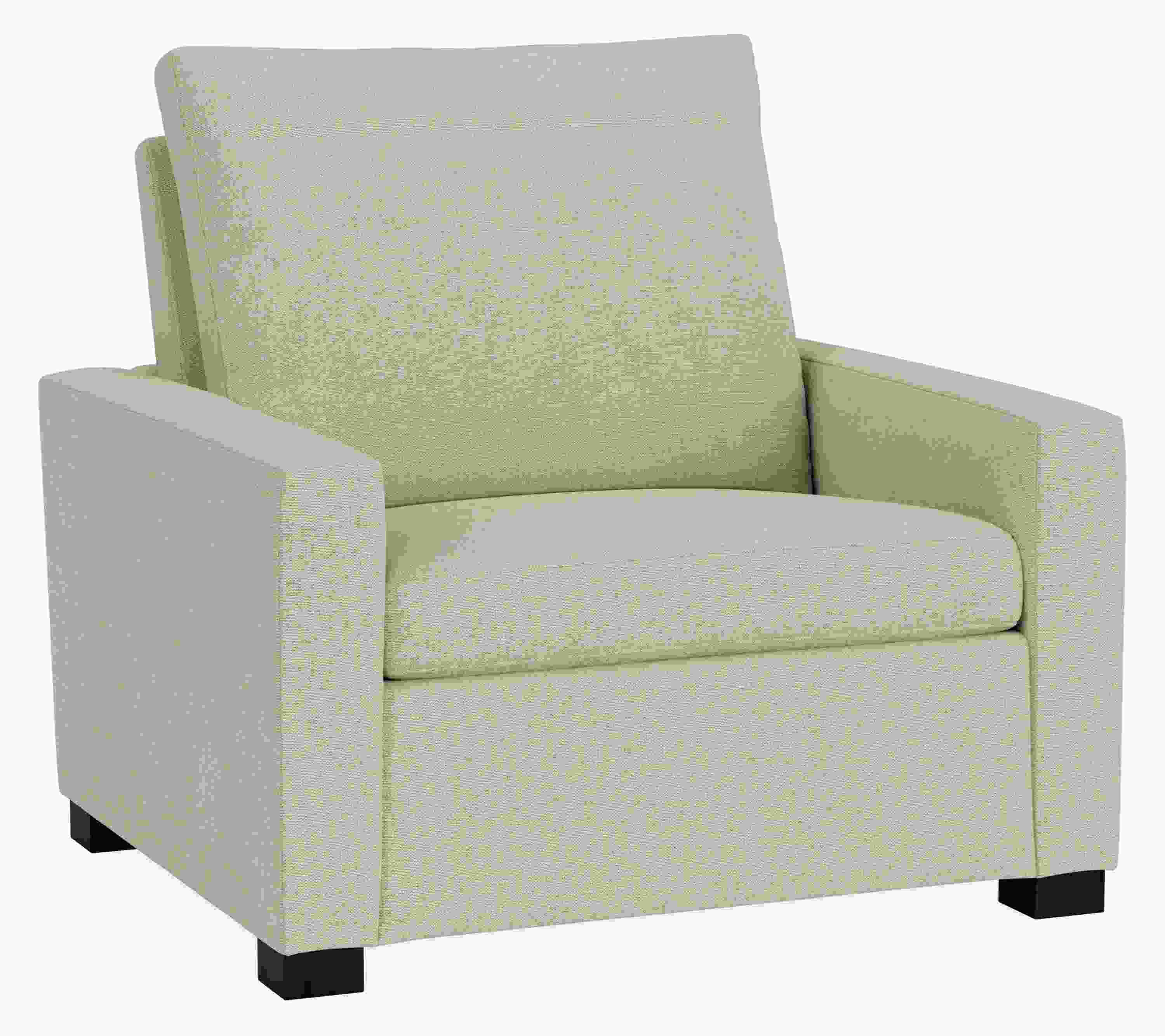 Angled view of Milton Power Recliner Large in Sumner Linen.
