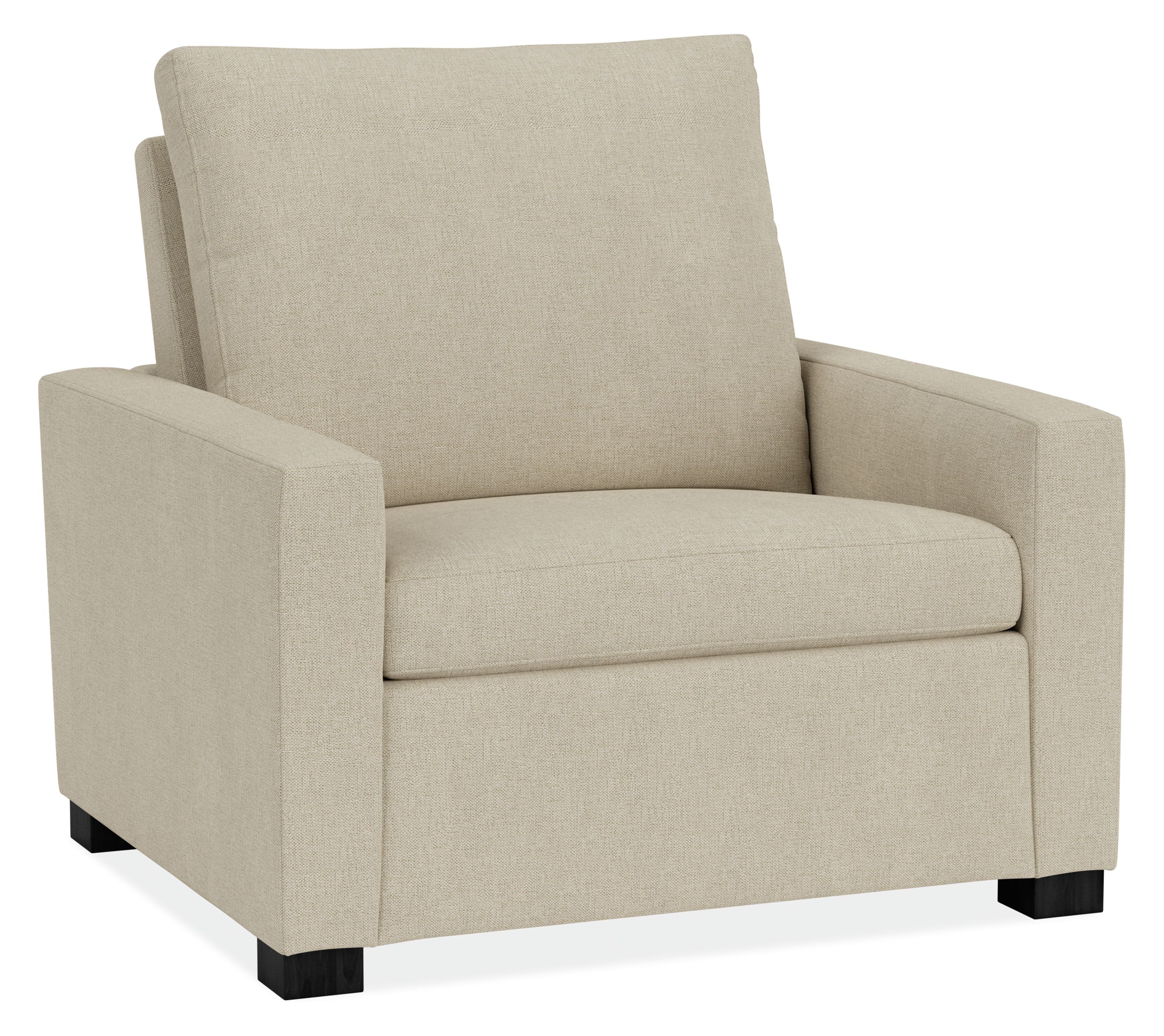Angled view of Milton Power Recliner Large in Sumner Linen.