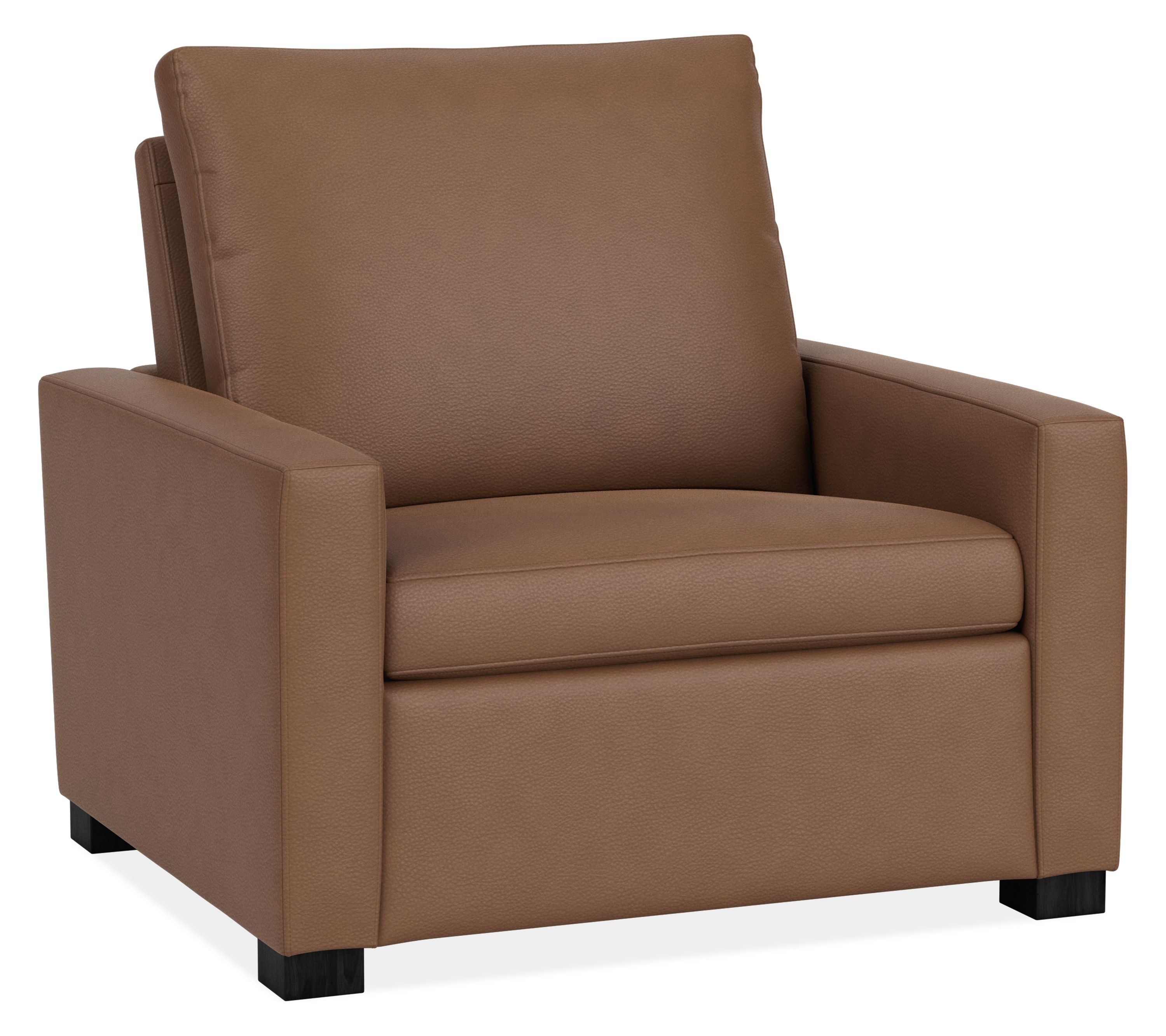 Angled view of Milton Power Recliner Large in Laino Cognac.