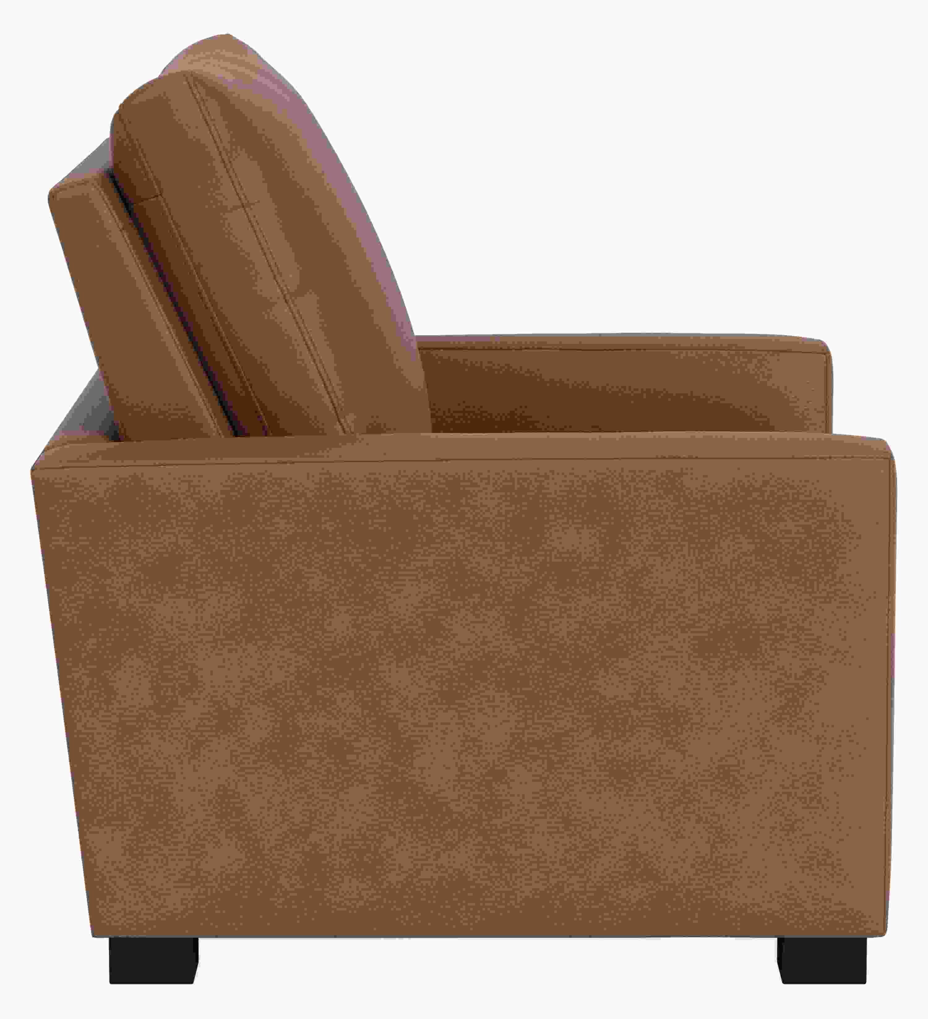 Side view of Milton Power Recliner Large in Laino Cognac.