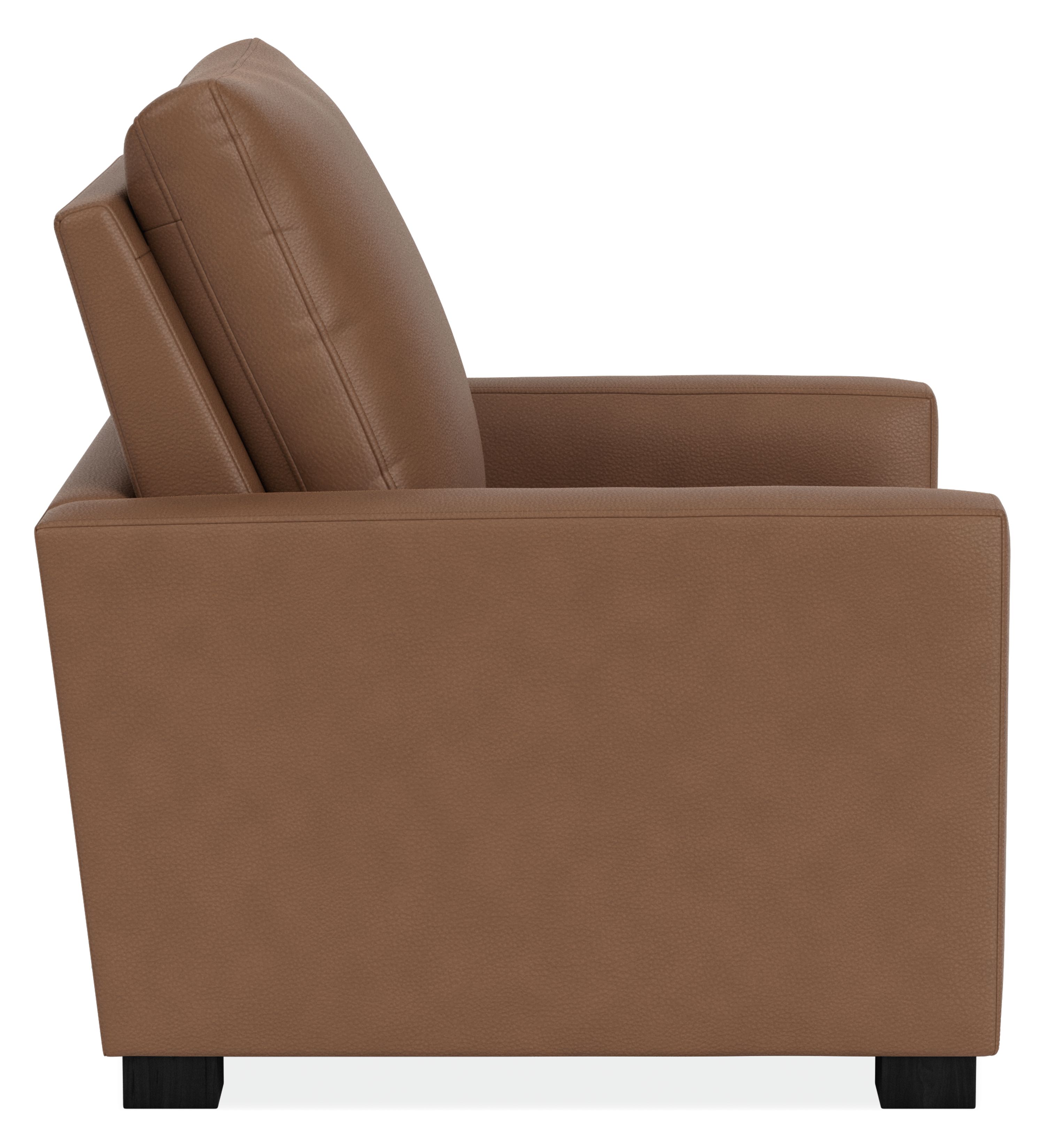 Side view of Milton Power Recliner Large in Laino Cognac.