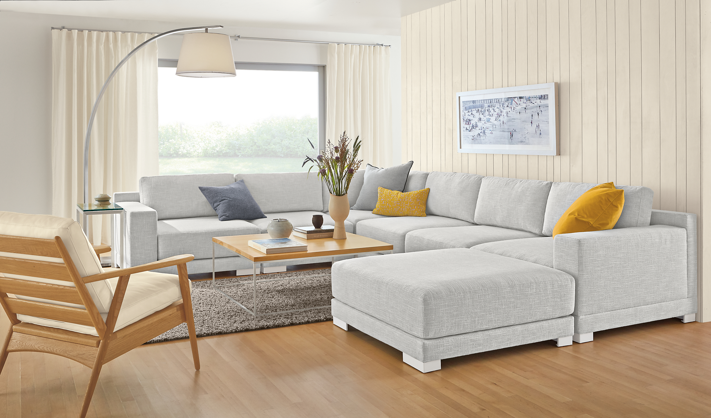 Detail of Mira seven-piece sectional.