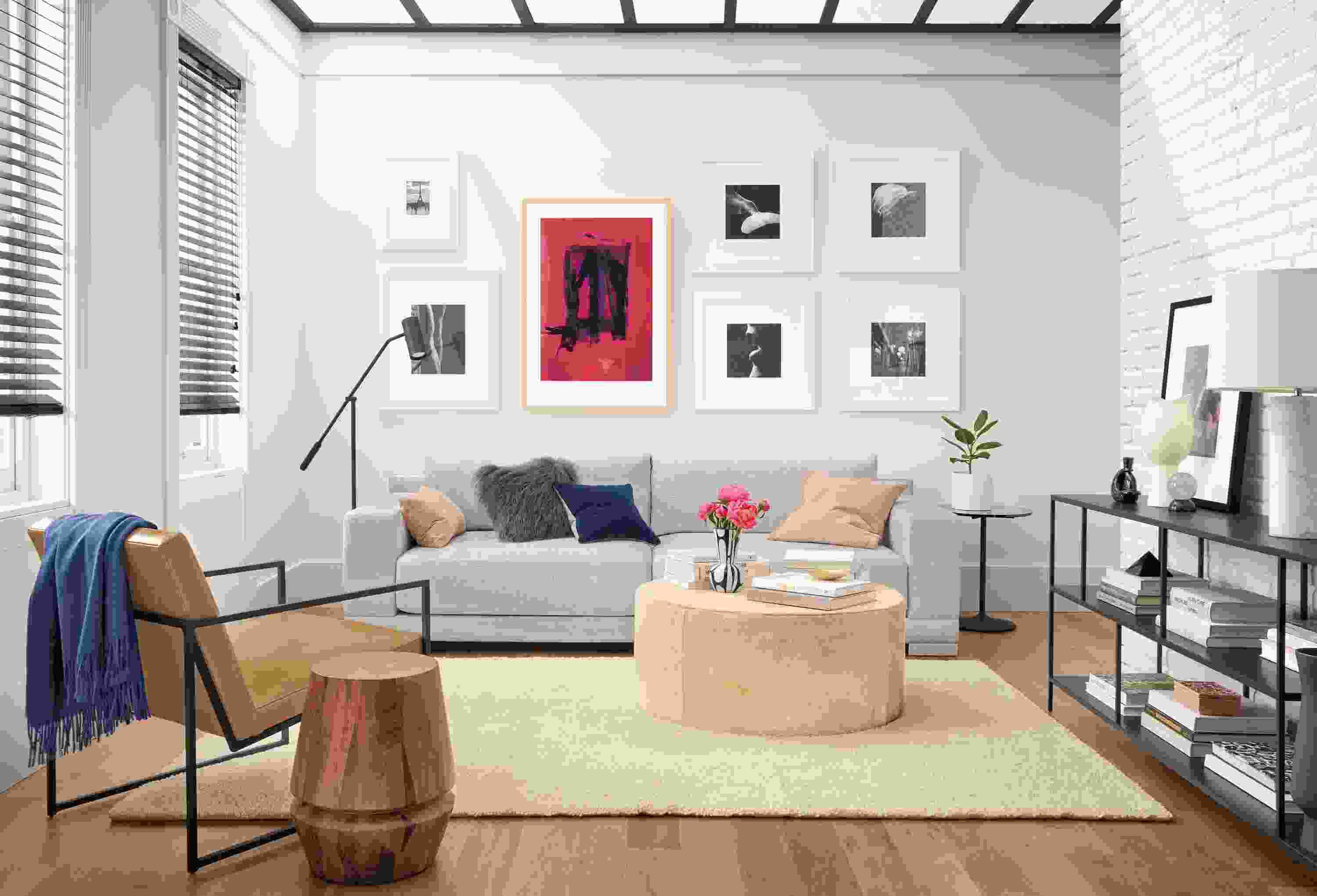 Mira sofa in modern living room.