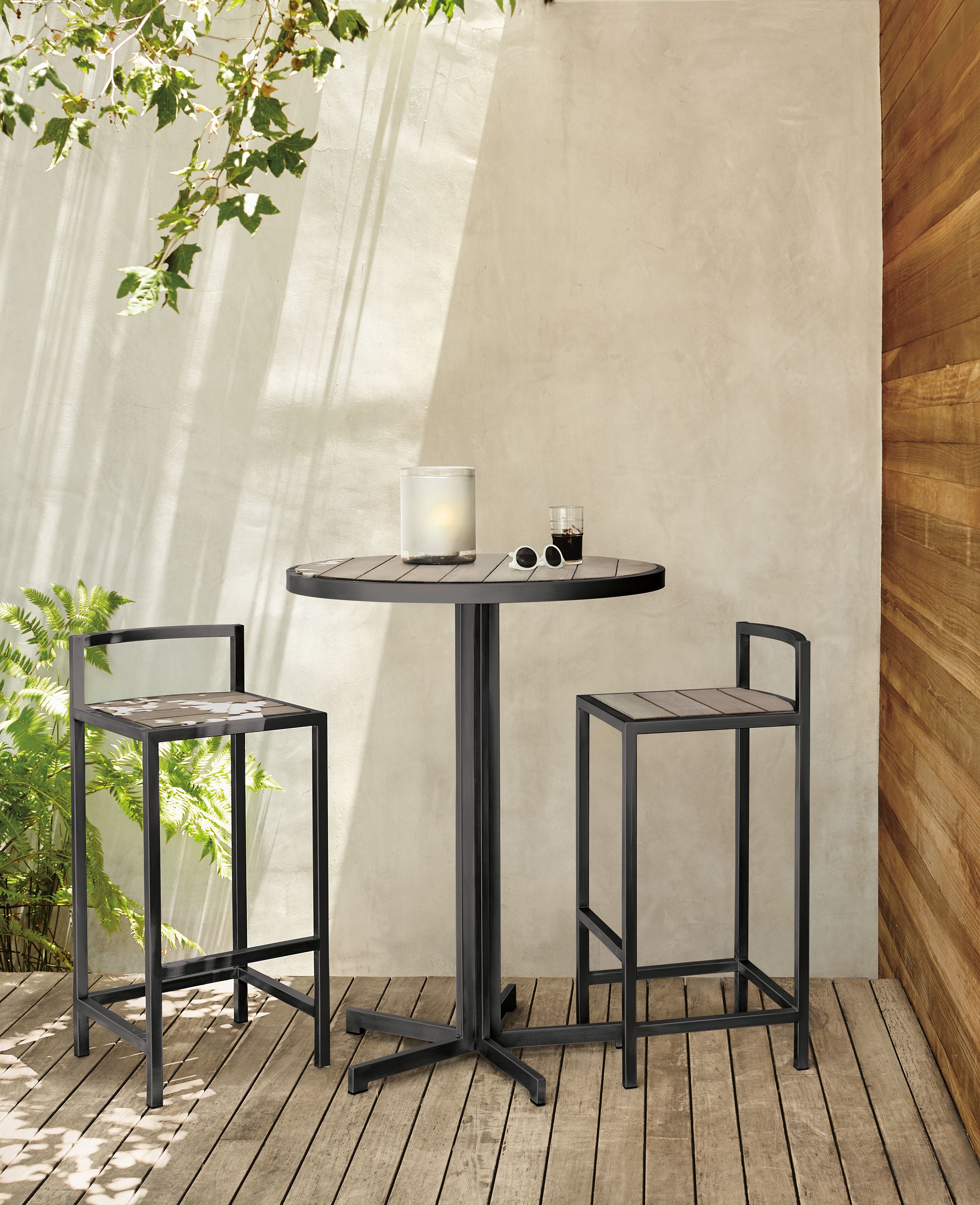 Graphite frame - Over time, the wood will age to the silver-grey color shown.