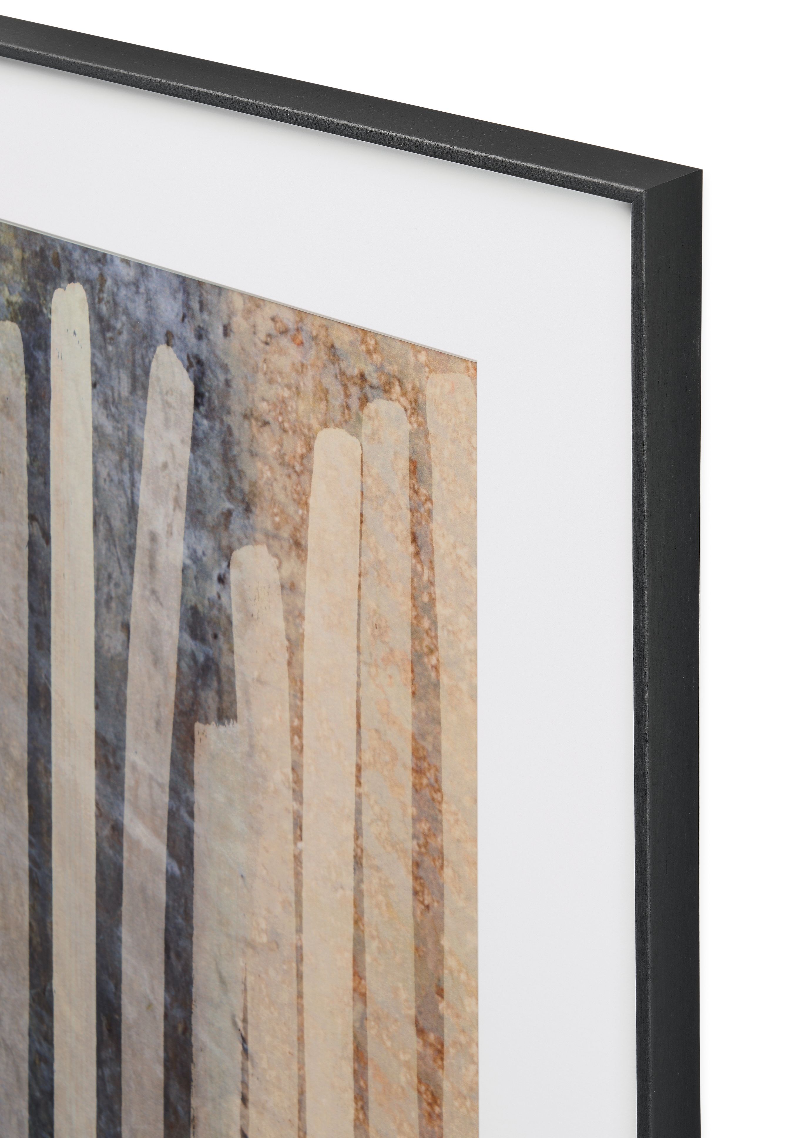 Corner frame detail of 2019 wall art from Thierry Montigny in black.