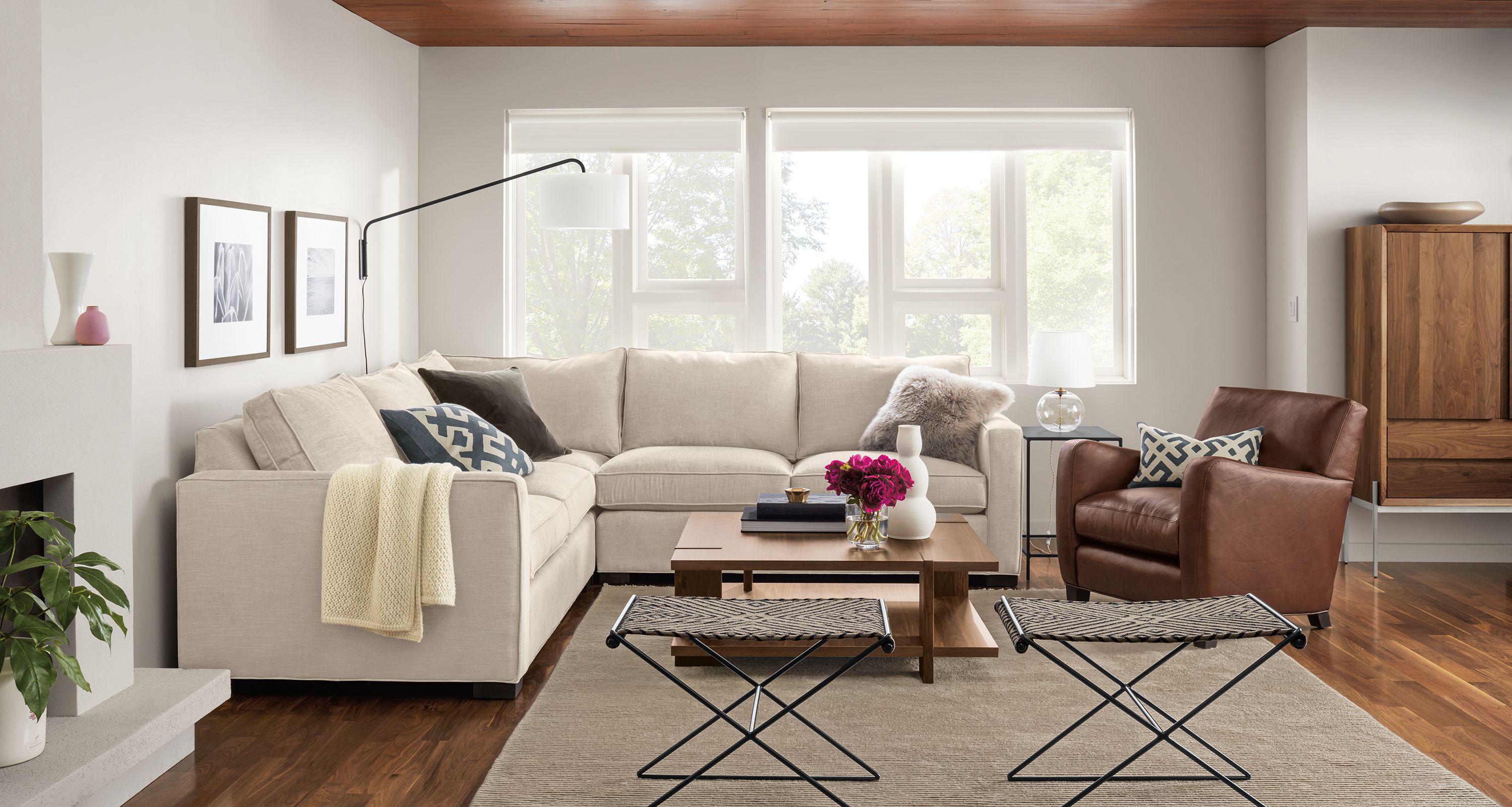 Detail of Morriosn three-piece sectional.