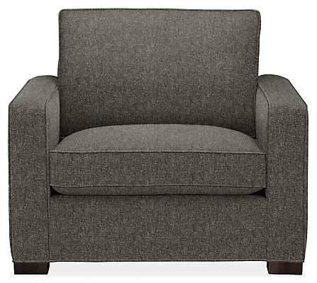 Front view of Morrison Chair in Tepic Charcoal.