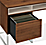 Detail view of the Mosby desk with file drawer open.