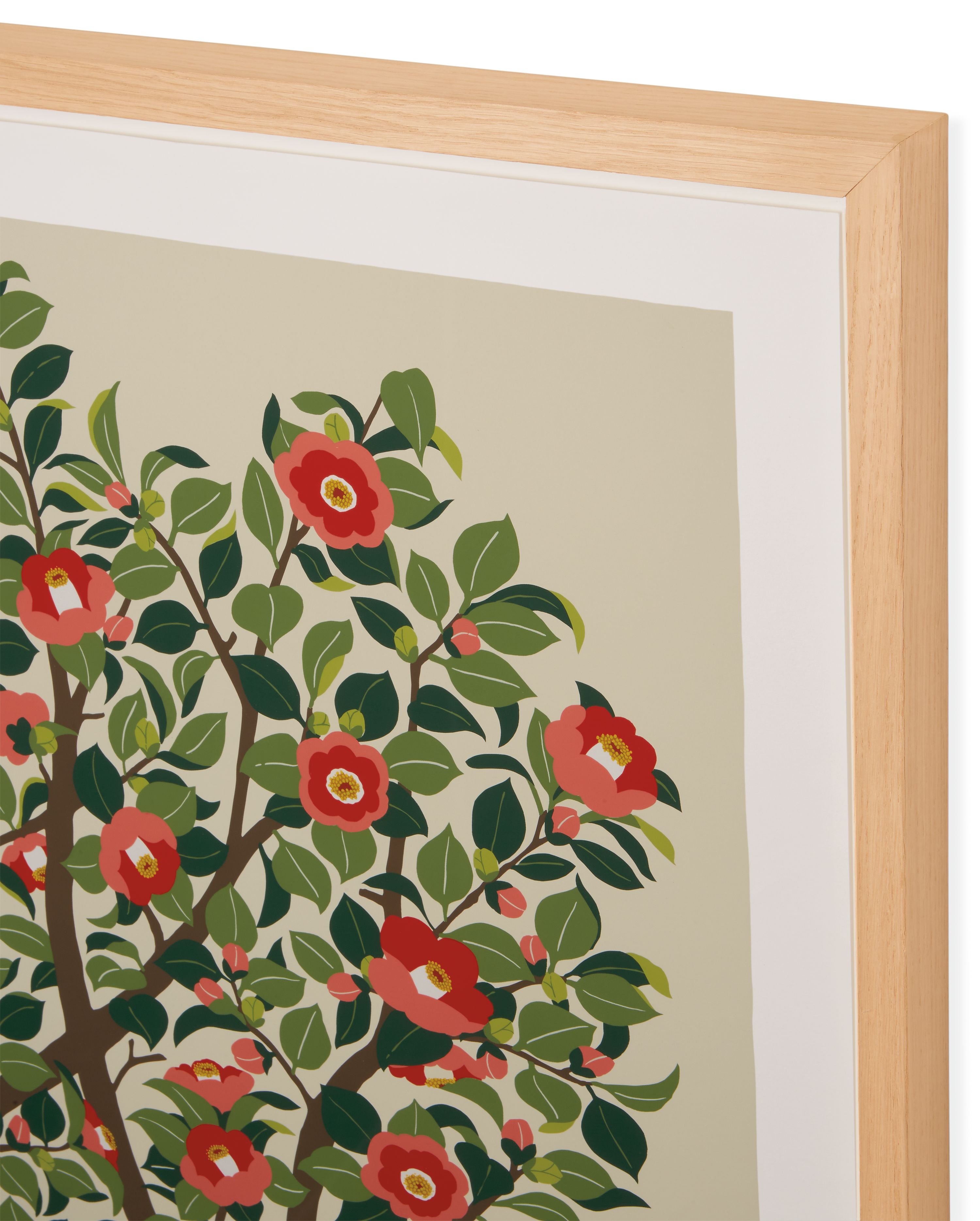 Detail of frame corner of haruna niiya limited edition 2025 silkscreen artwork common cameli.